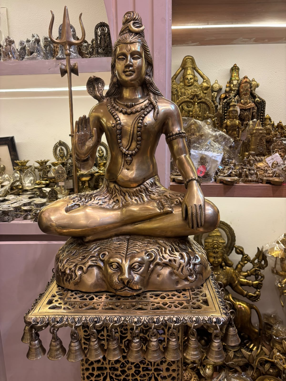 Brass Shiva Statue view 2