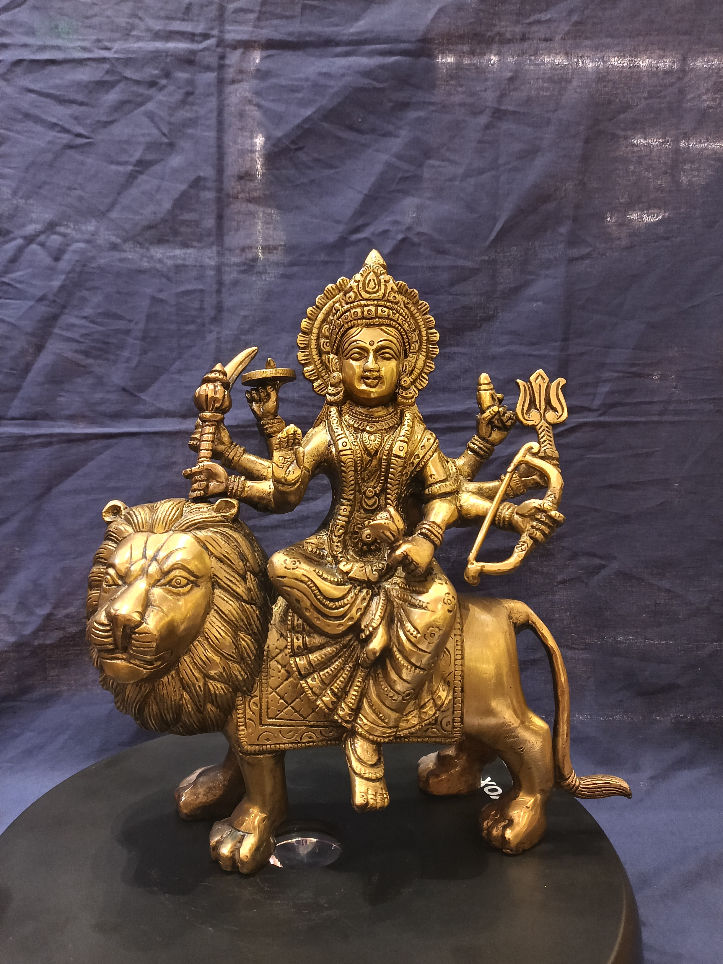 Brass Durga Idol view 2