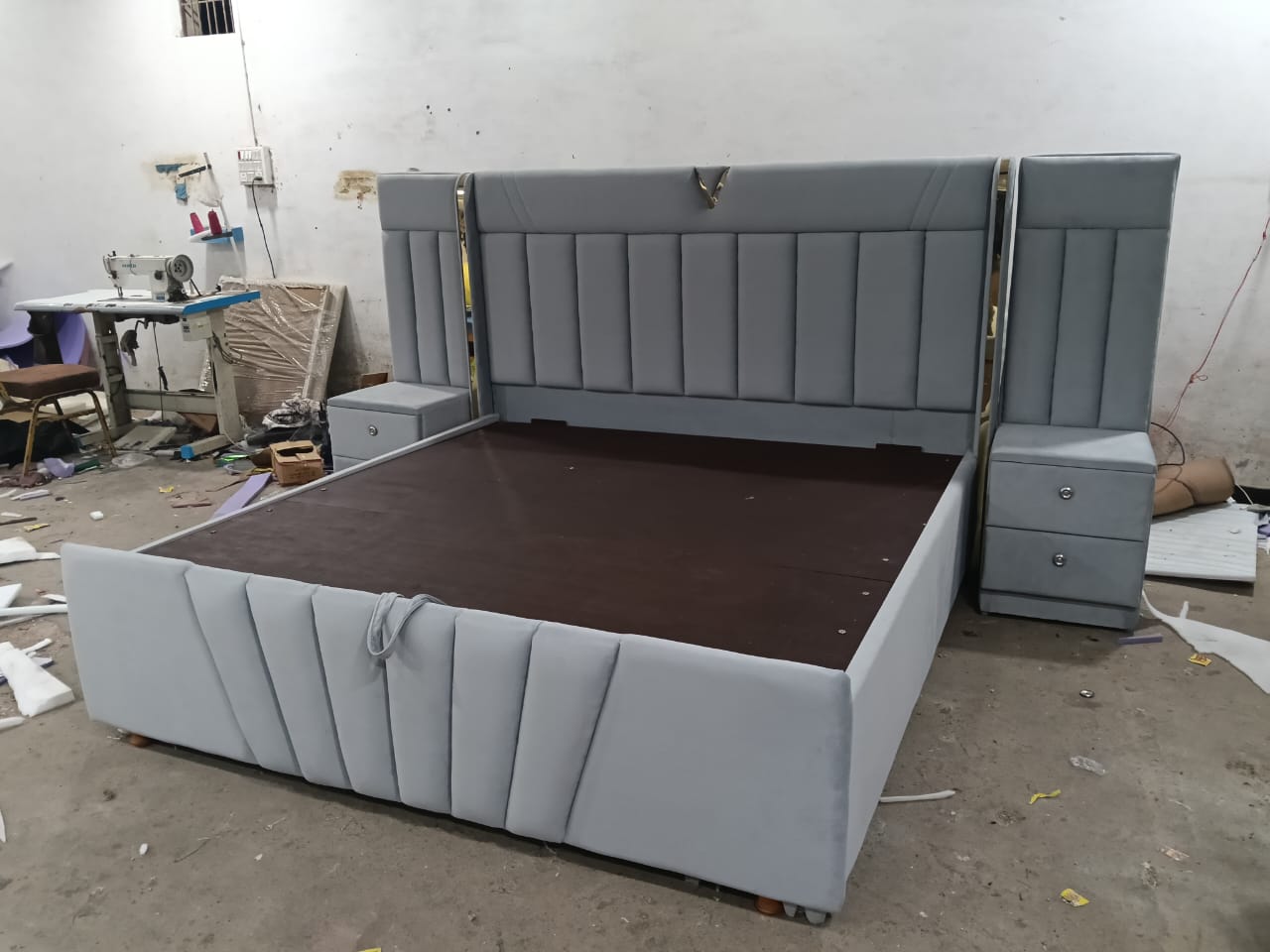 Modern Upholstered Bed view 2