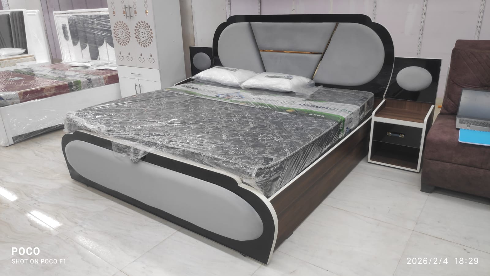 Modern Queen Bed view 2