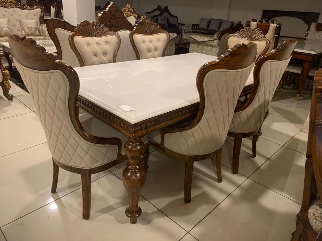Classic Upholstered Dining Set Onxy Top view 2