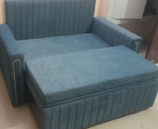 Blue Sofa Cumbed view 2