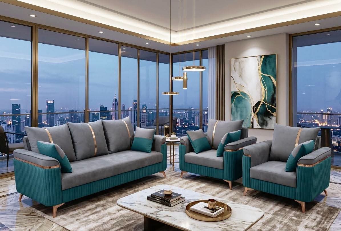 Contemporary Sofa Set view 2