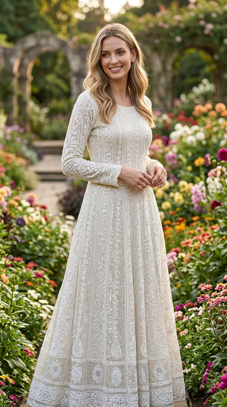 Embroidered Anarkali Dress by Bel Boota