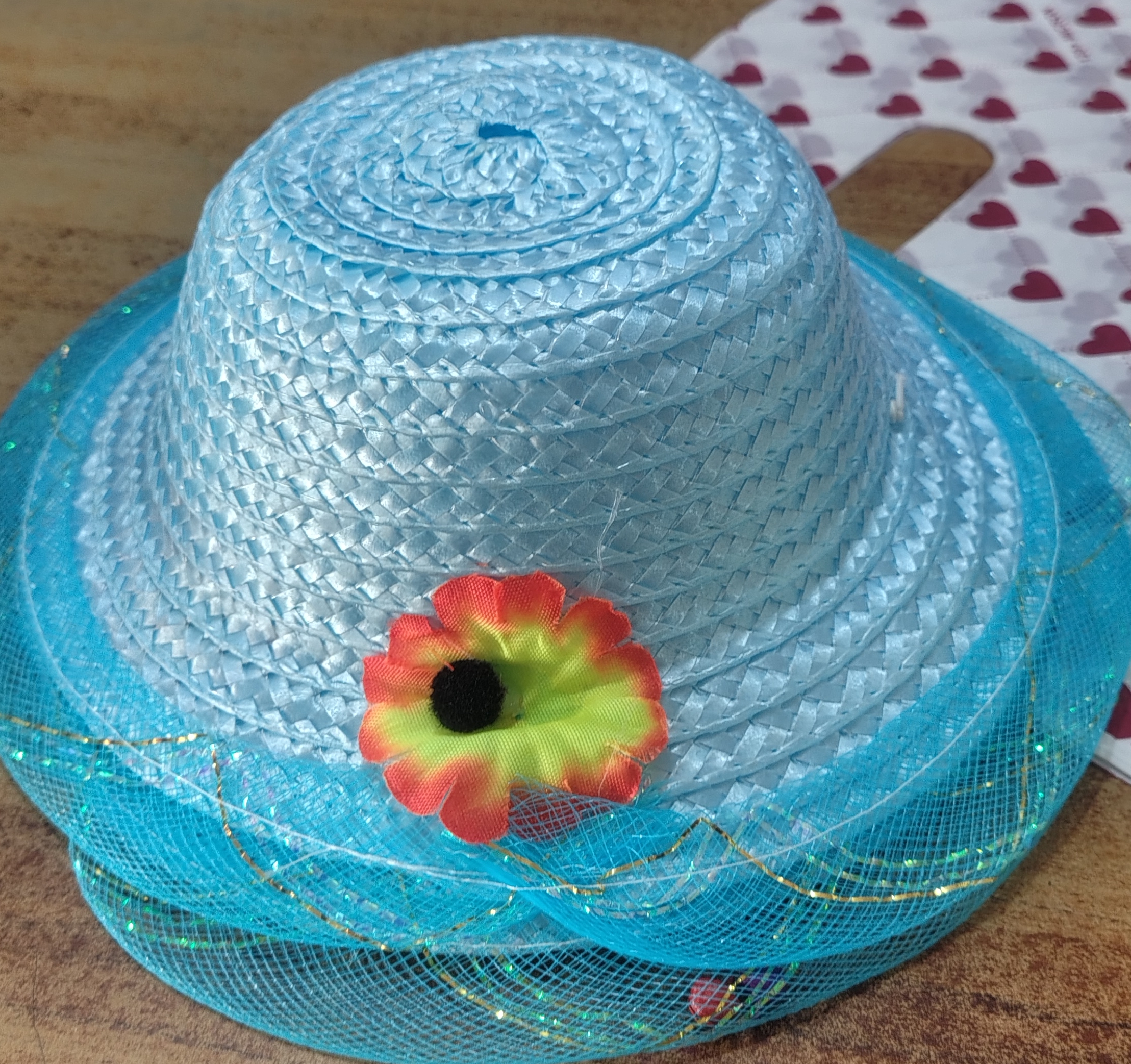Blue Straw Hat view 2