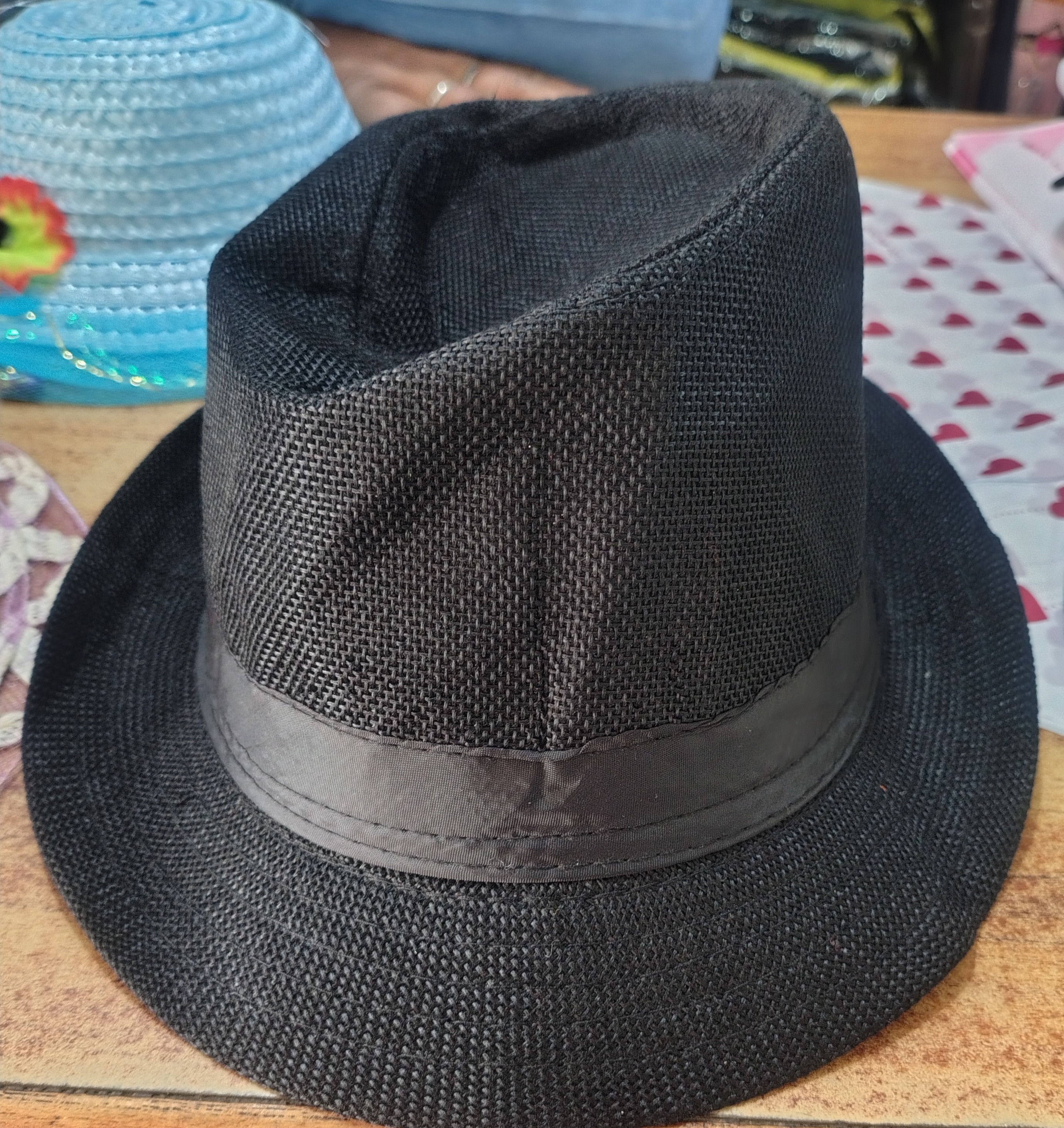 Black Straw Fedora view 2