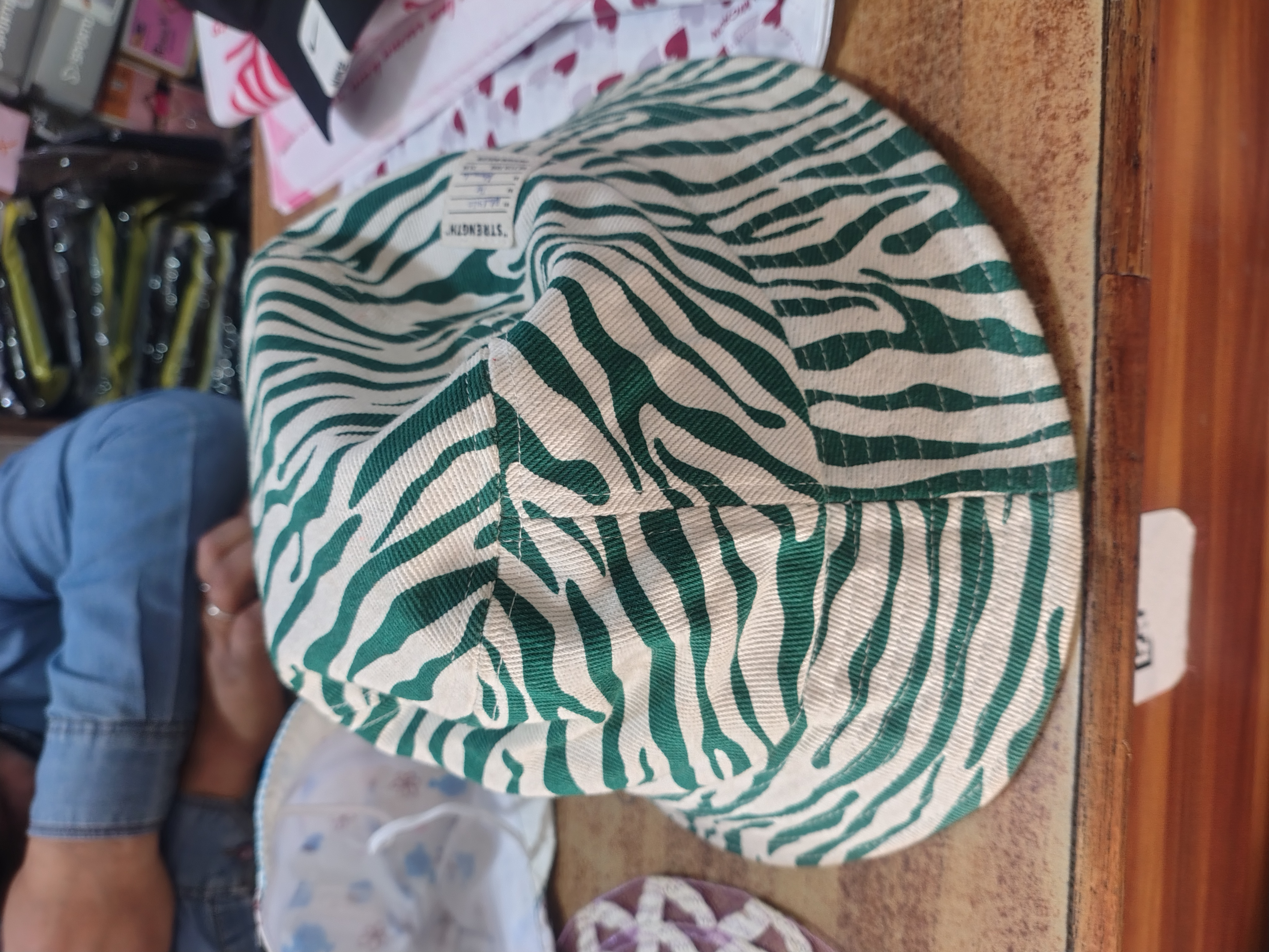 Zebra-Striped Bucket Hat view 2