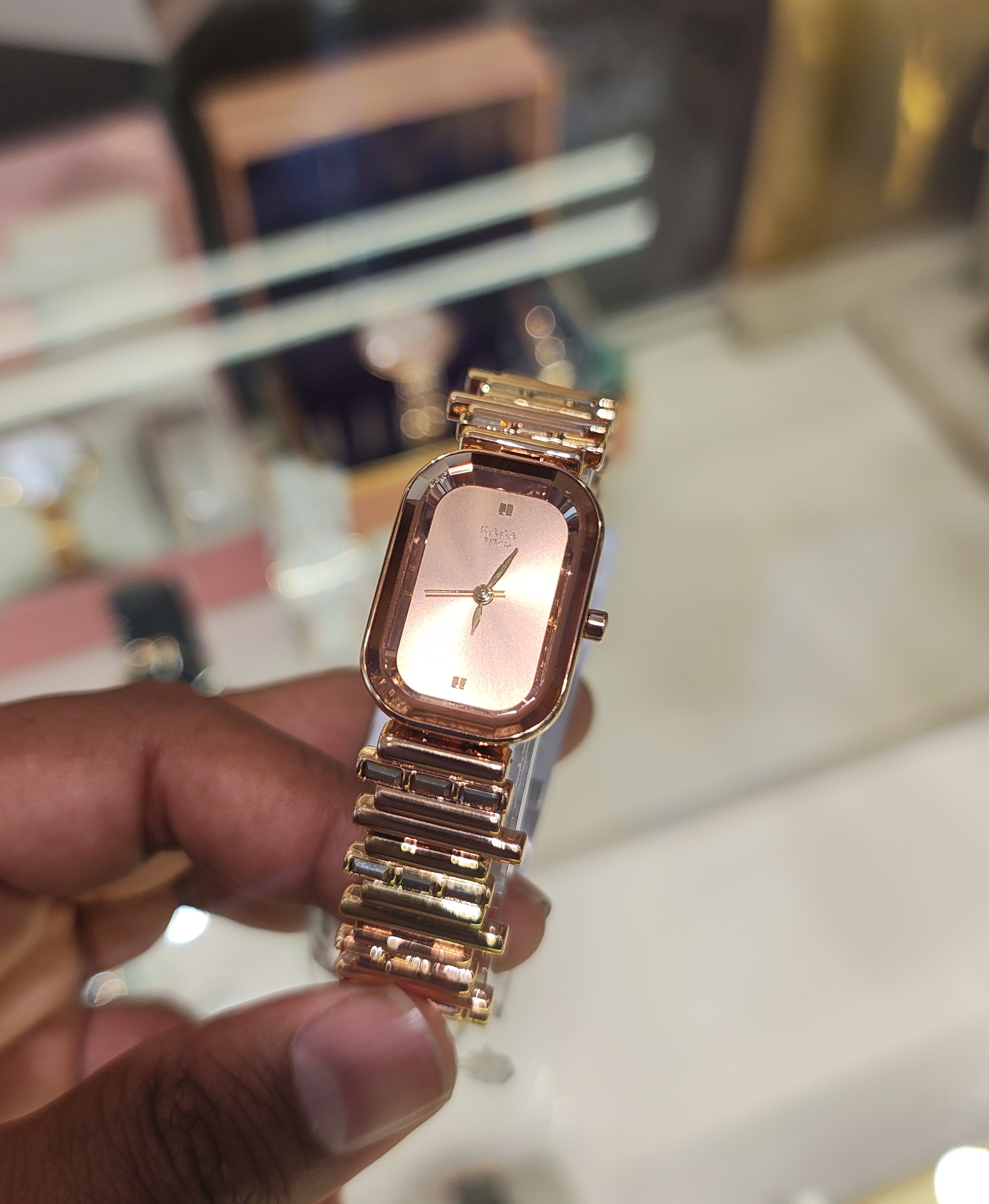 Titan Women Rose Gold Watch NT95154KM01 view 3