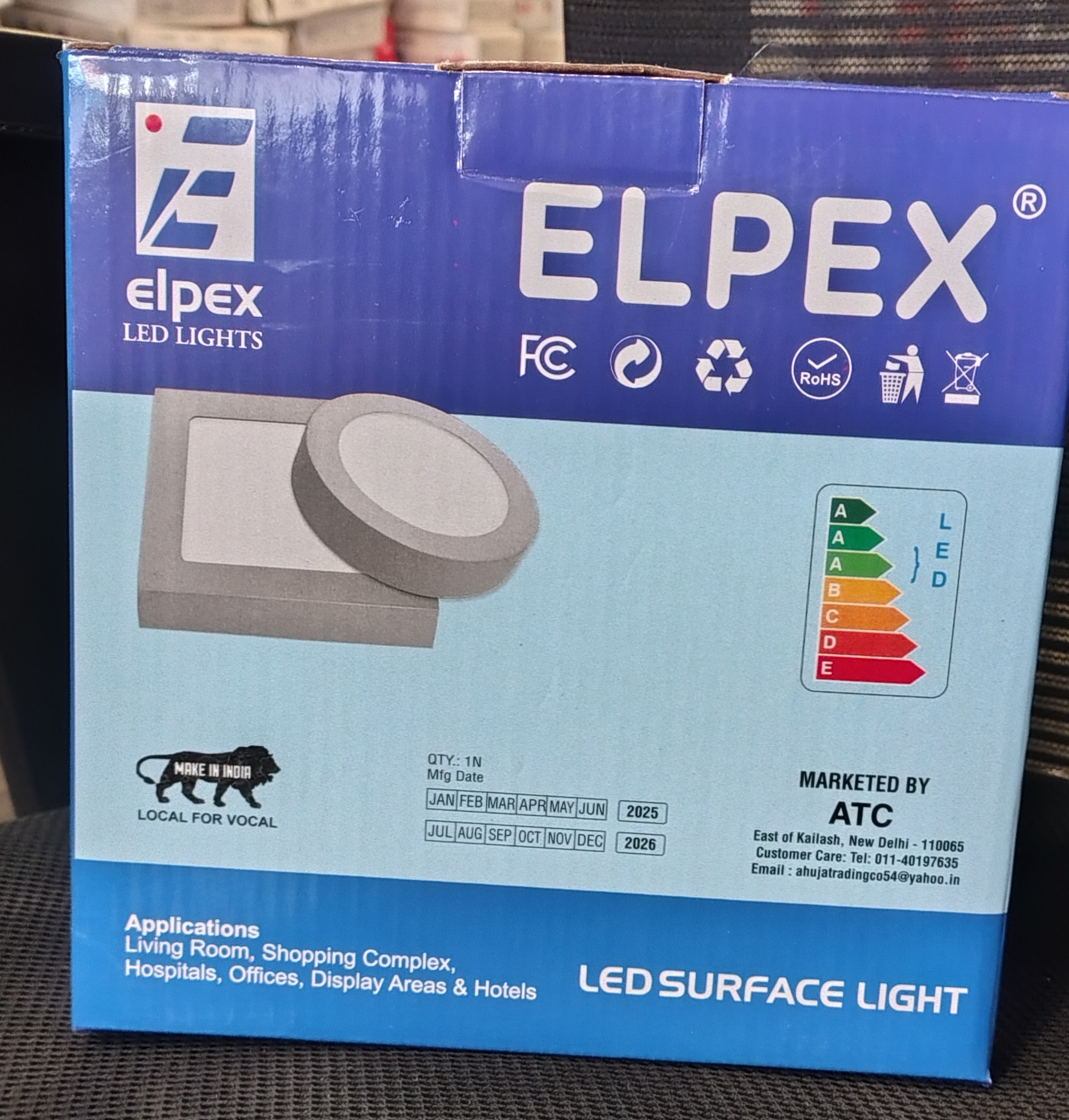 Elpex LED Surface Light view 2