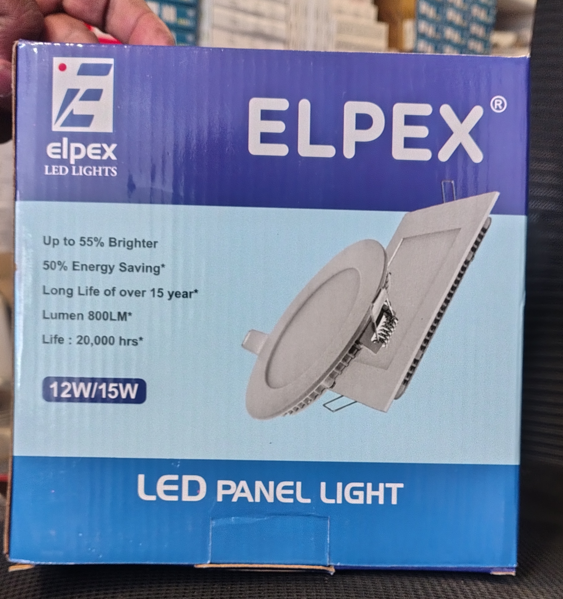 Elpex LED Panel Light view 2