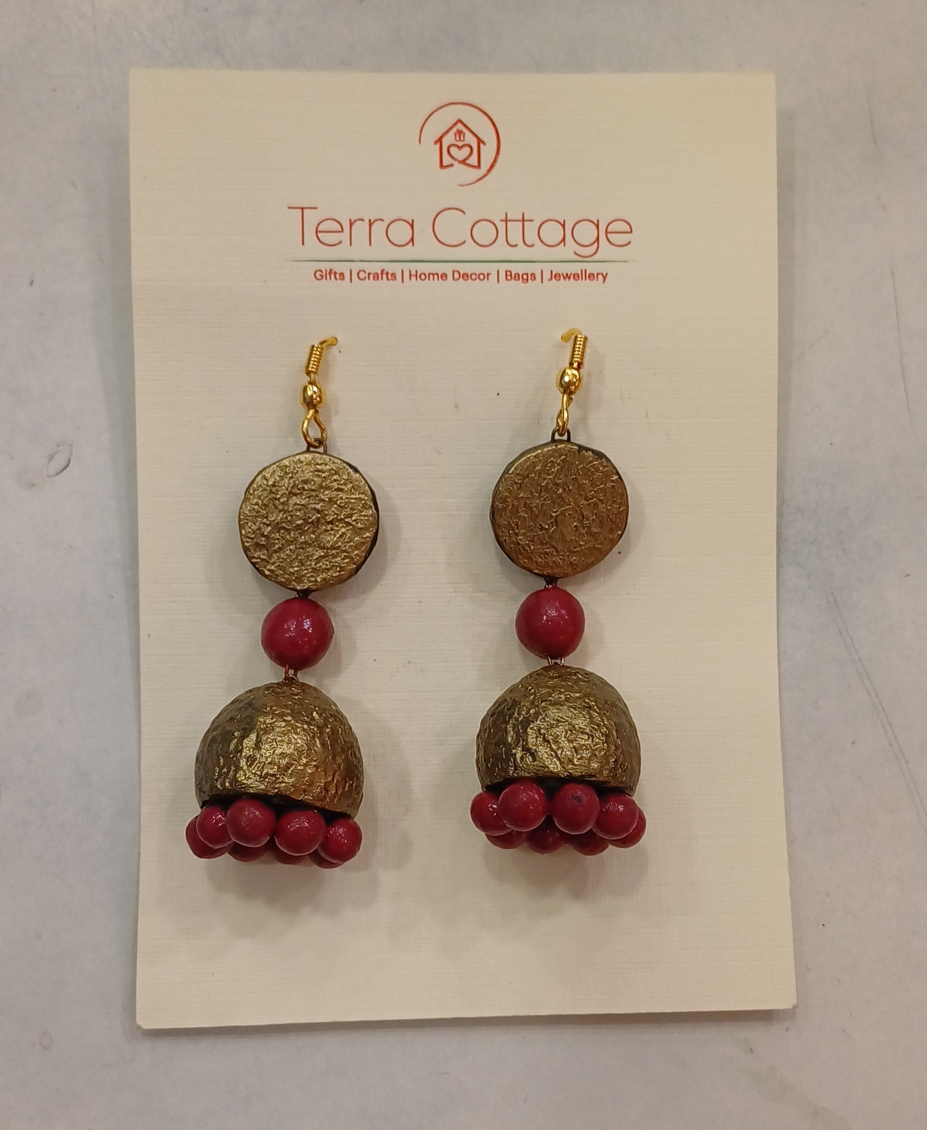 Terra Cottage Golden Earrings view 2