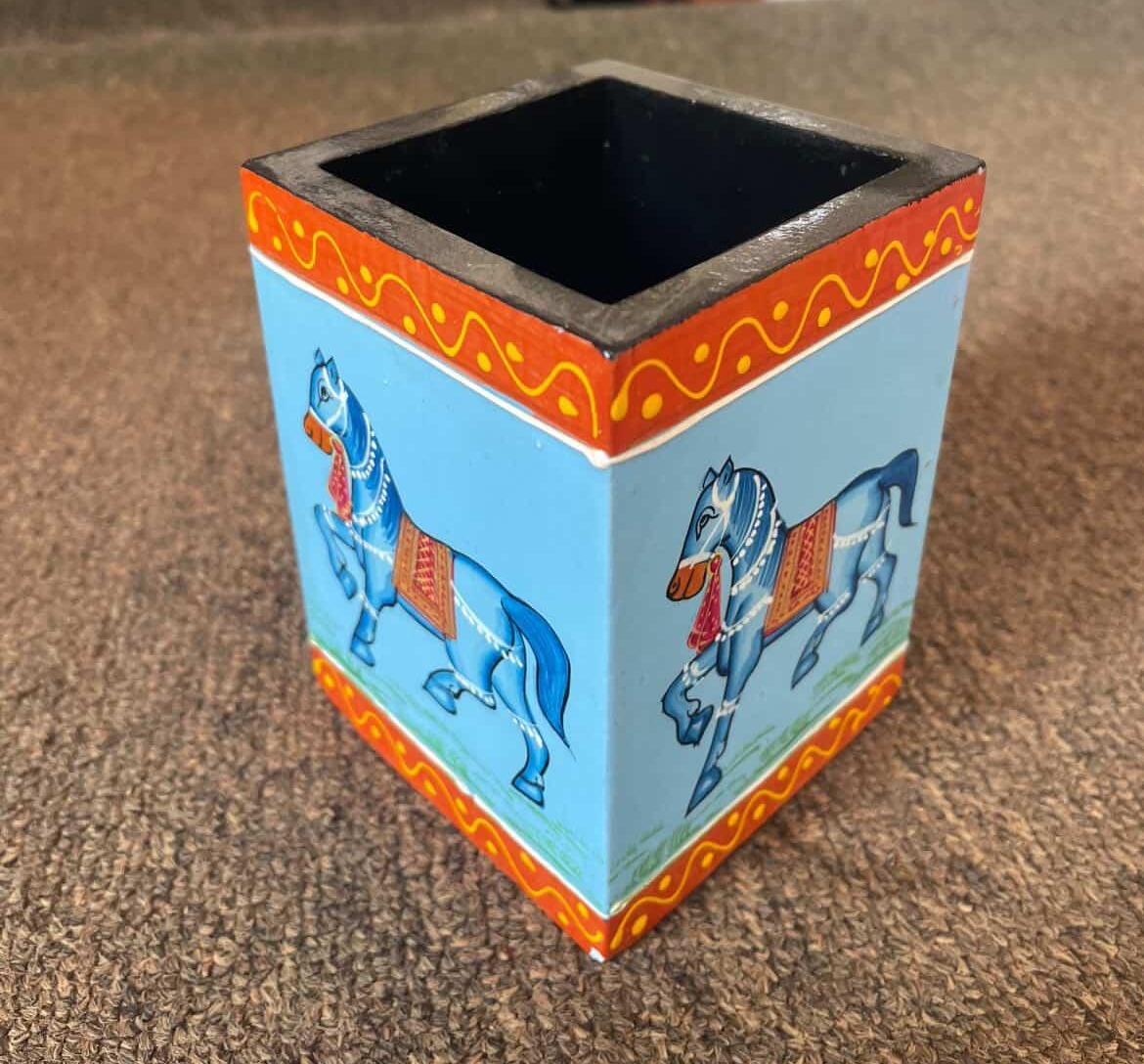 Hand-Painted pencil holder view 2