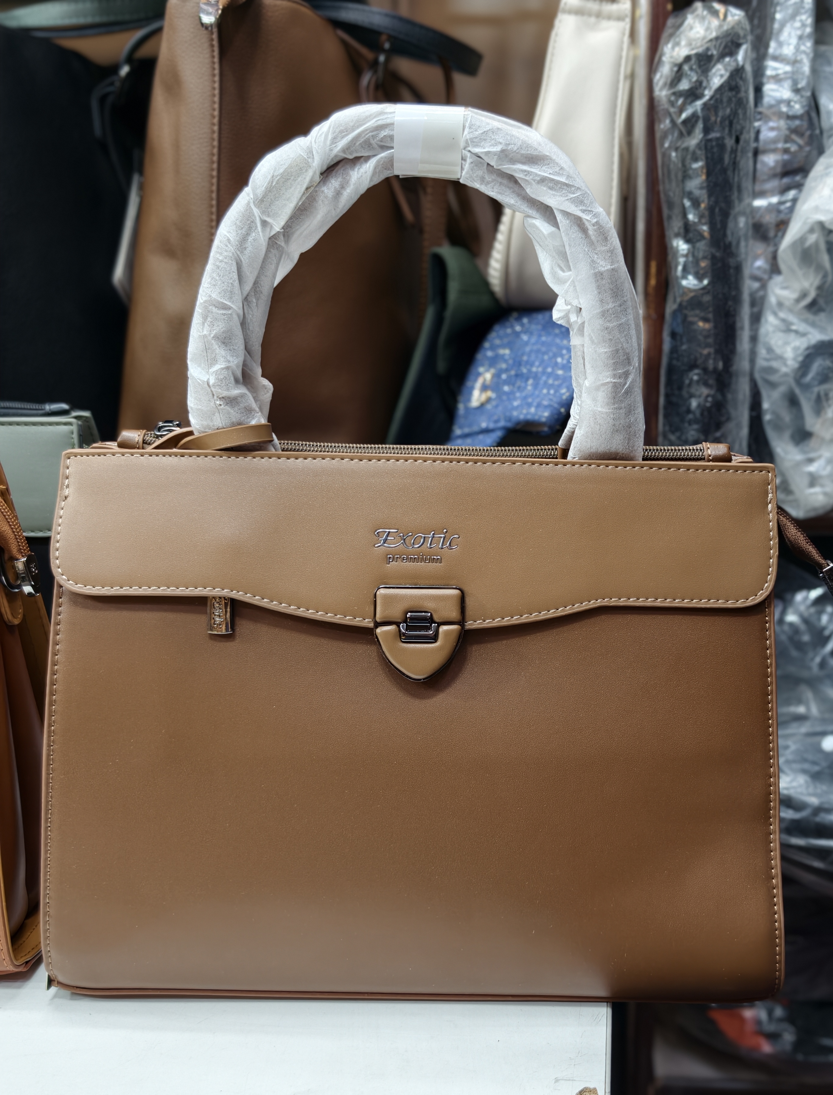 Exotic Premium Handbag 2 tan view 2