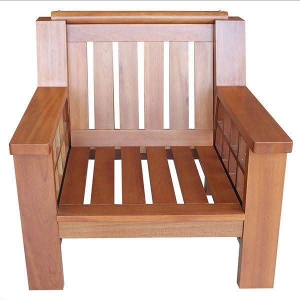 Elegant Wooden Armchair view 2