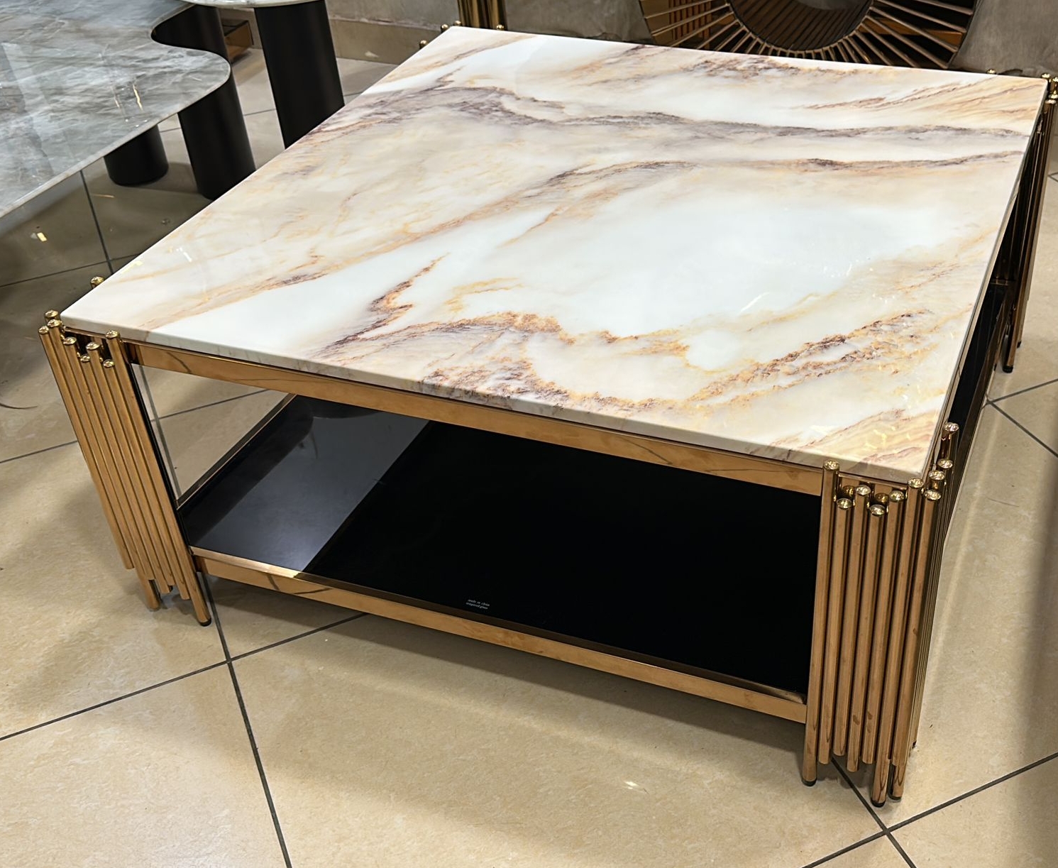 Marble and Gold Coffee Table view 2