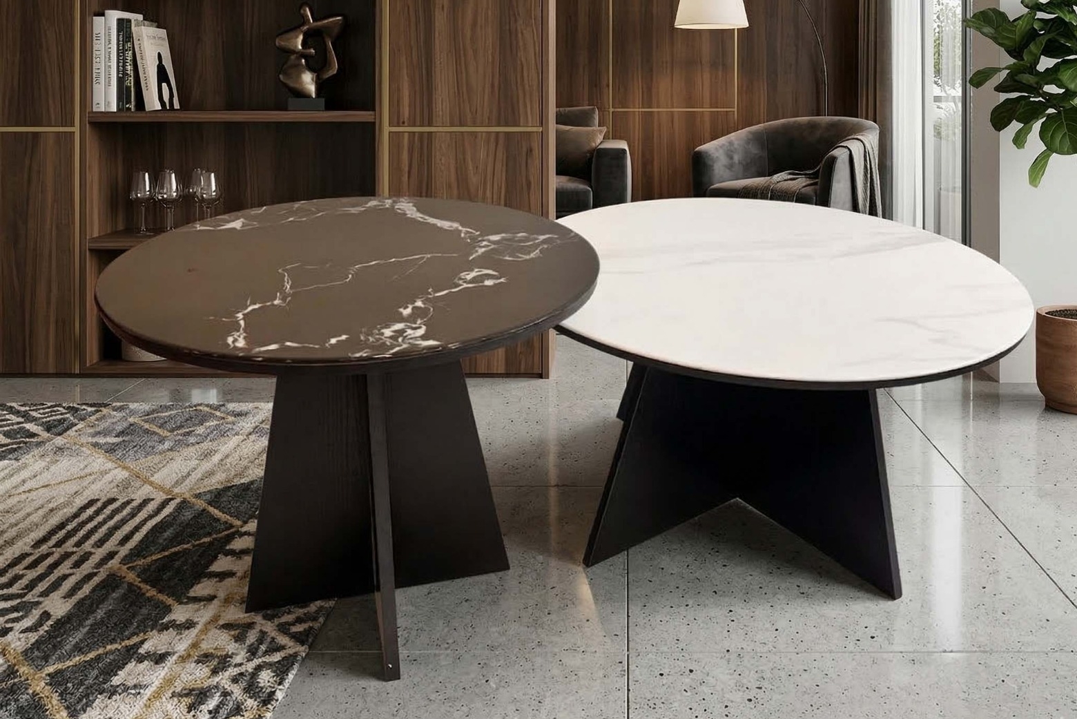 Modern Marble Coffee Table view 2