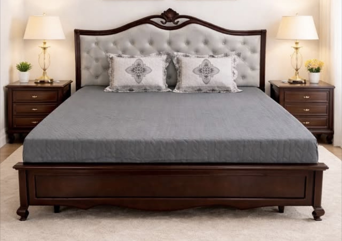 Elegant Wooden Bed Low Earth view 2