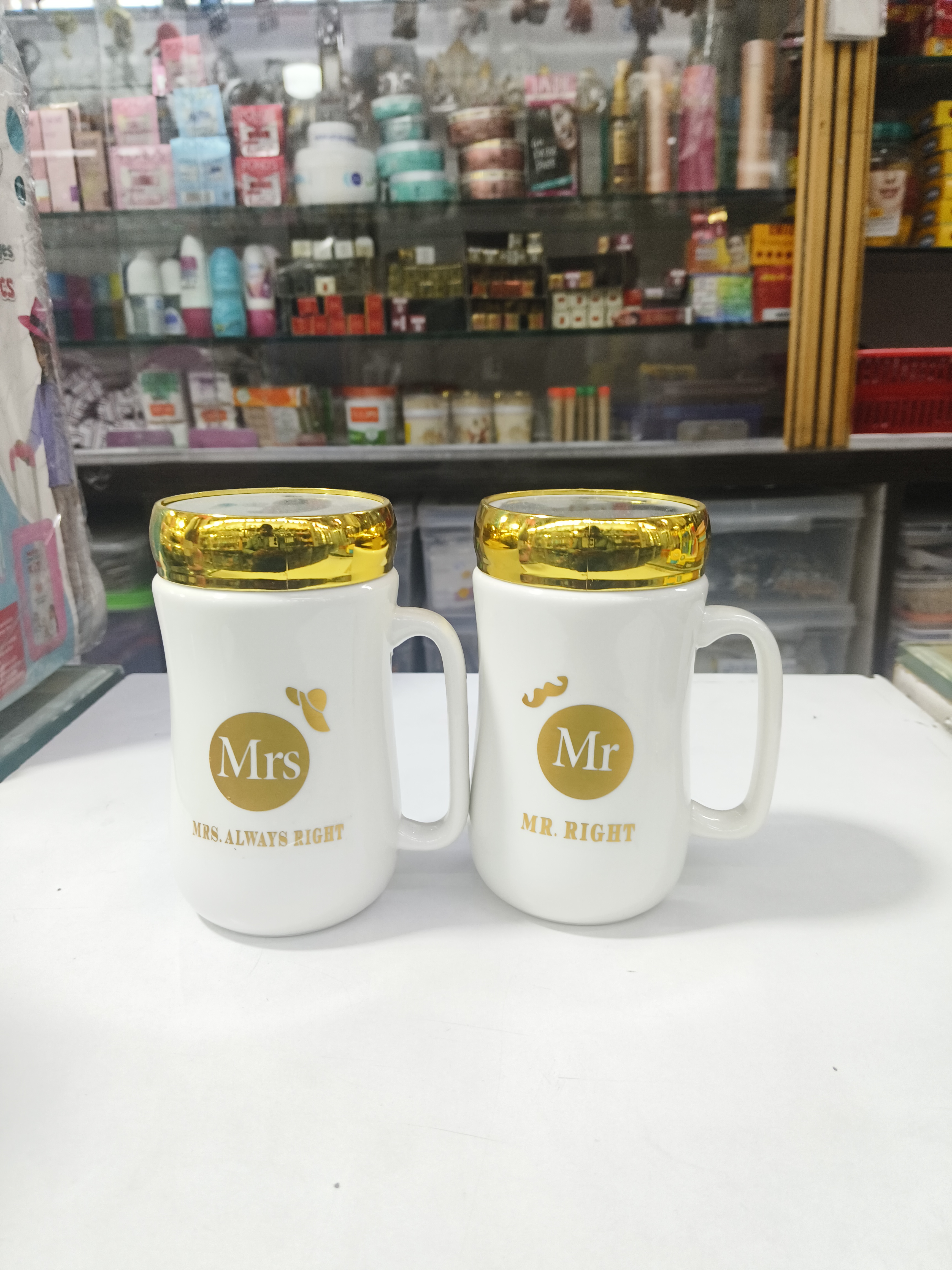 Mr. and Mrs. Coffee Mugs view 2