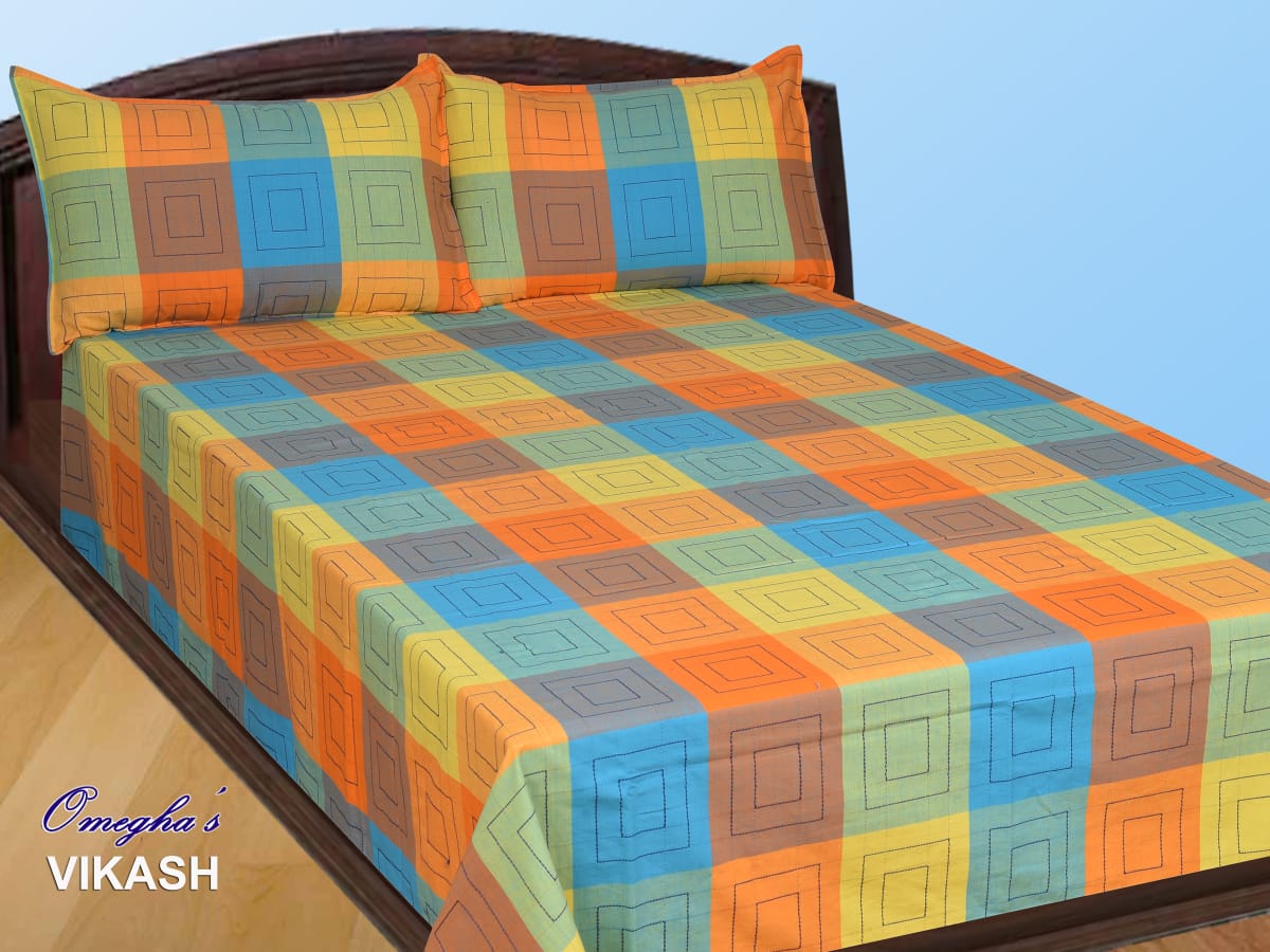 Omegha Vikash Bold Geometric Bedspread view 2