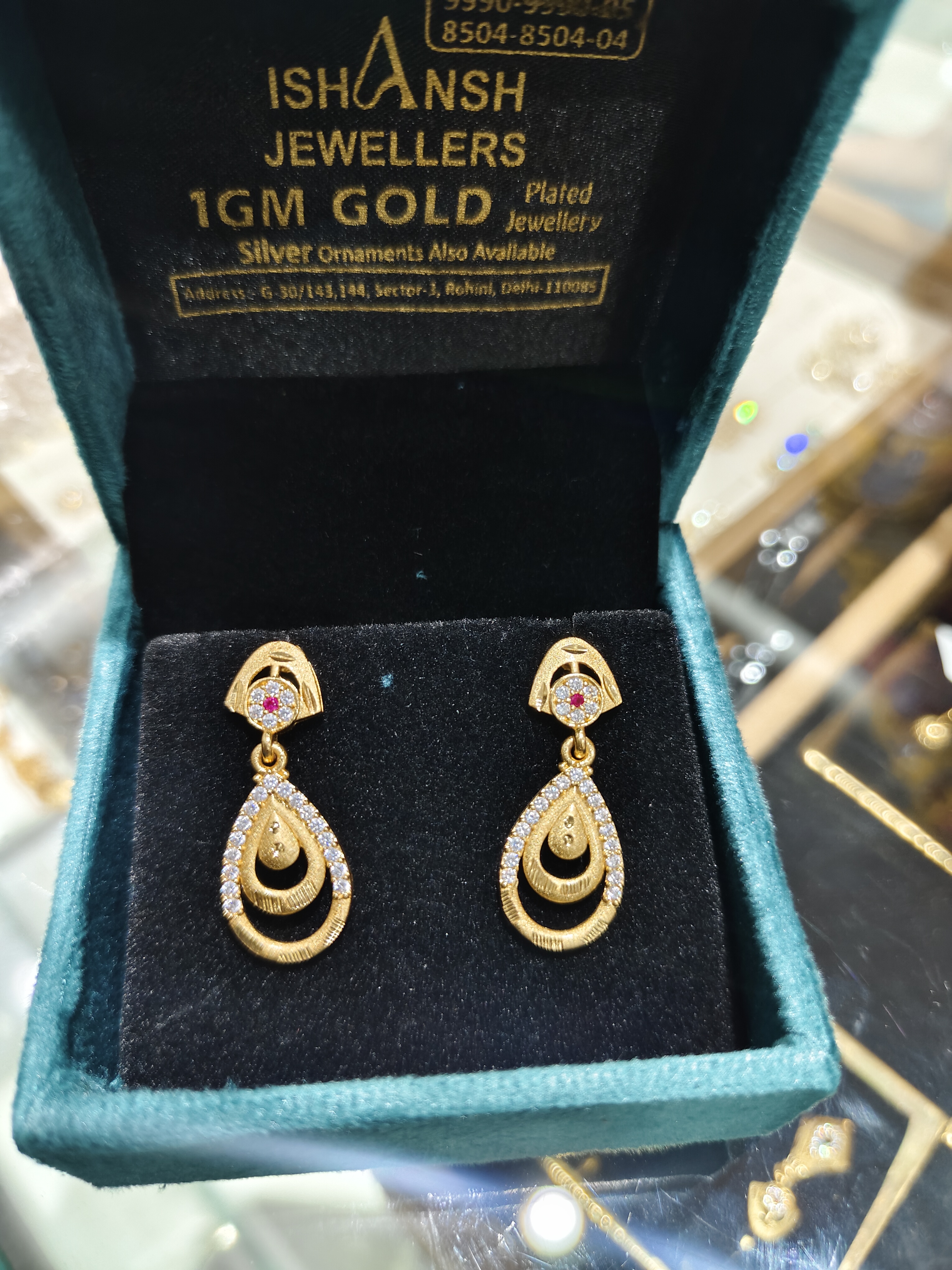 Ishansh Jewellers Gold Plated Earrings view 2