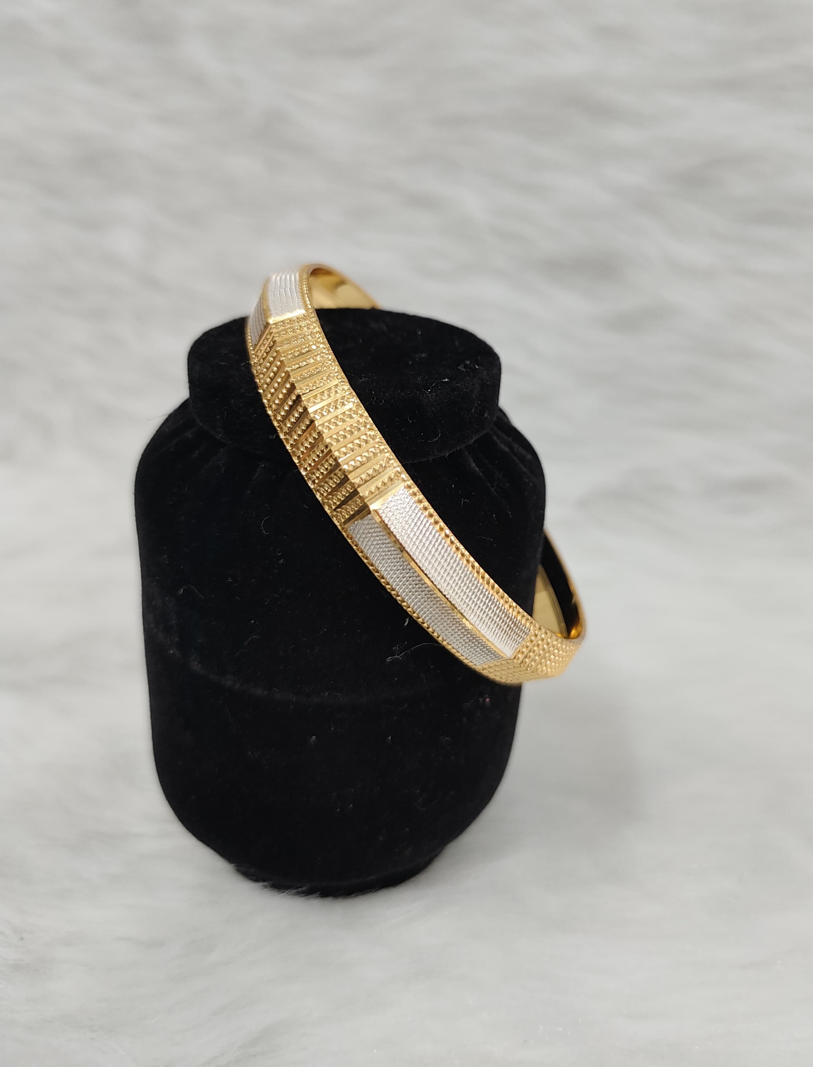 Straight Line dual tone Gold Plated Kada view 3