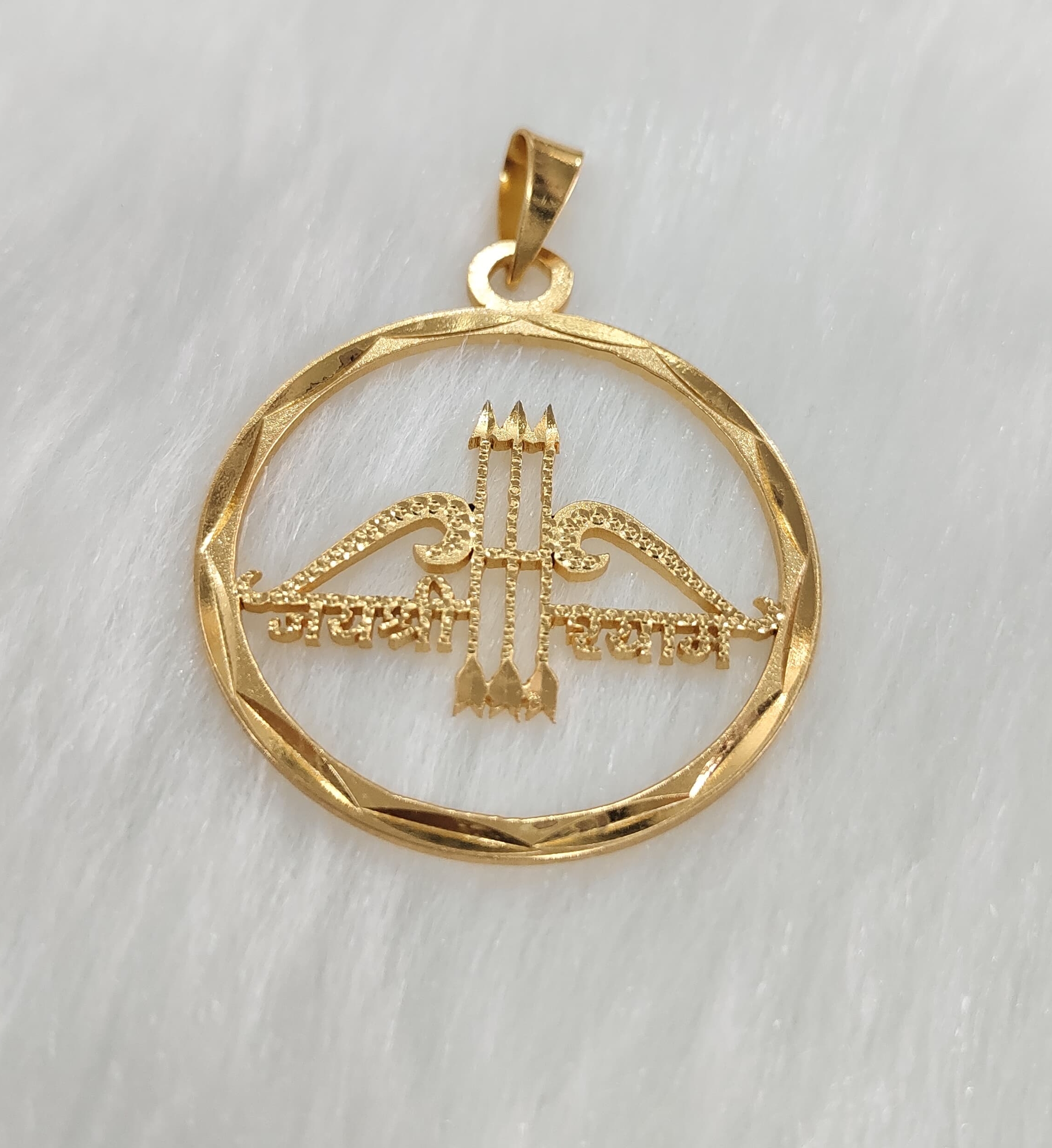 Gold Plated Shri shyam Pendant view 2