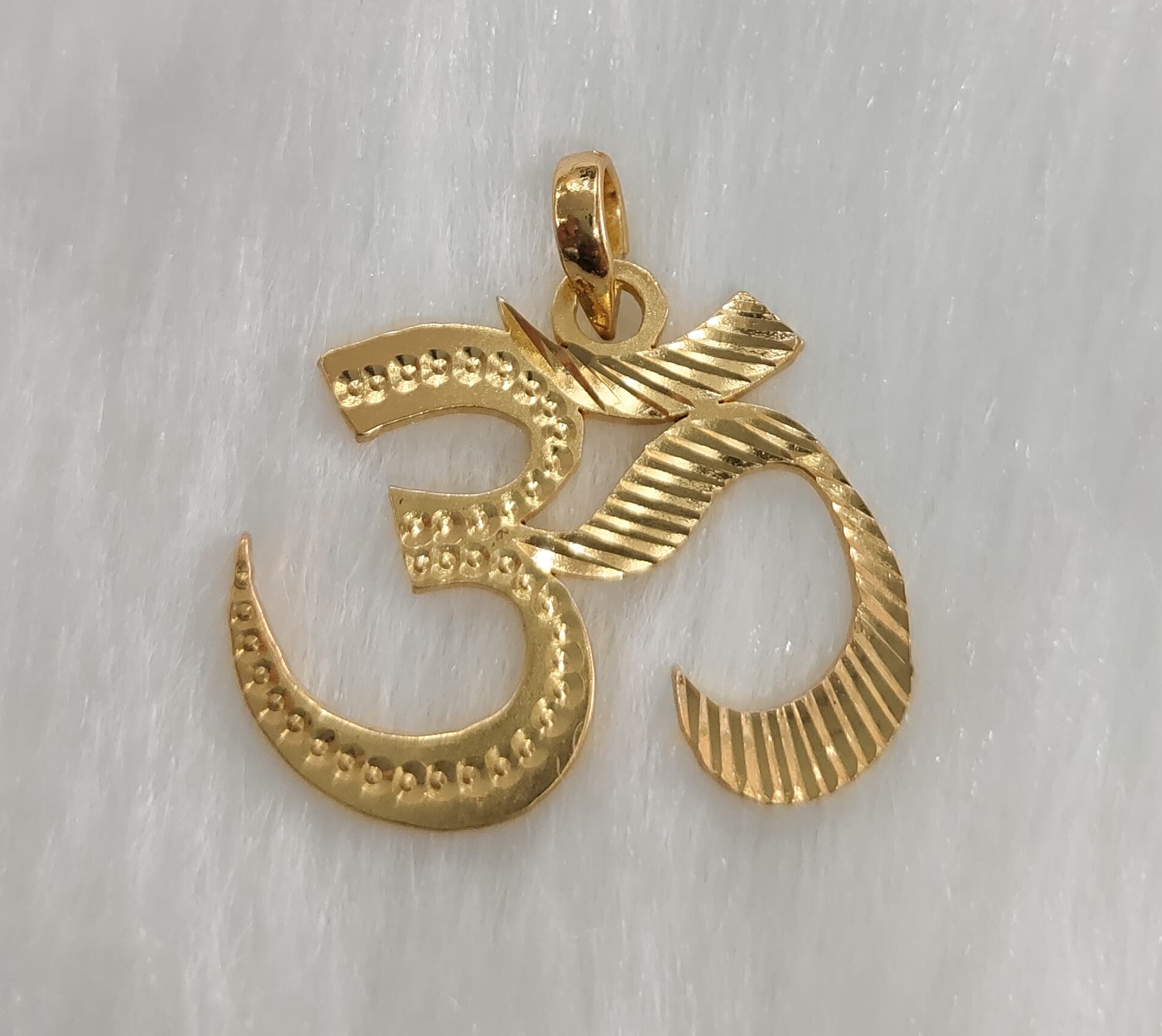 Om Gold Plated Pendant view 3