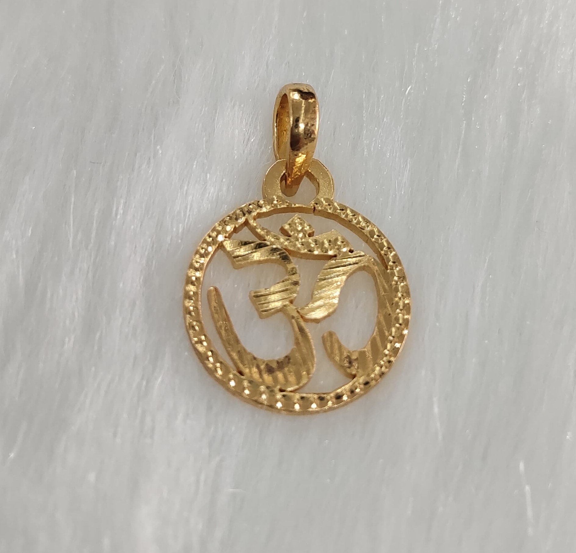 Gold Plated Om Pendant view 3