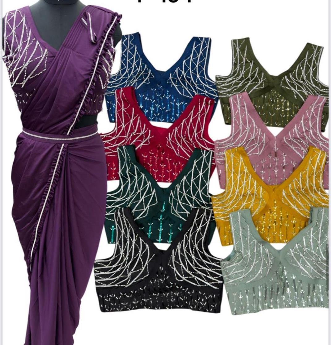 Designer Embellished Ready To Wear Saree view 3