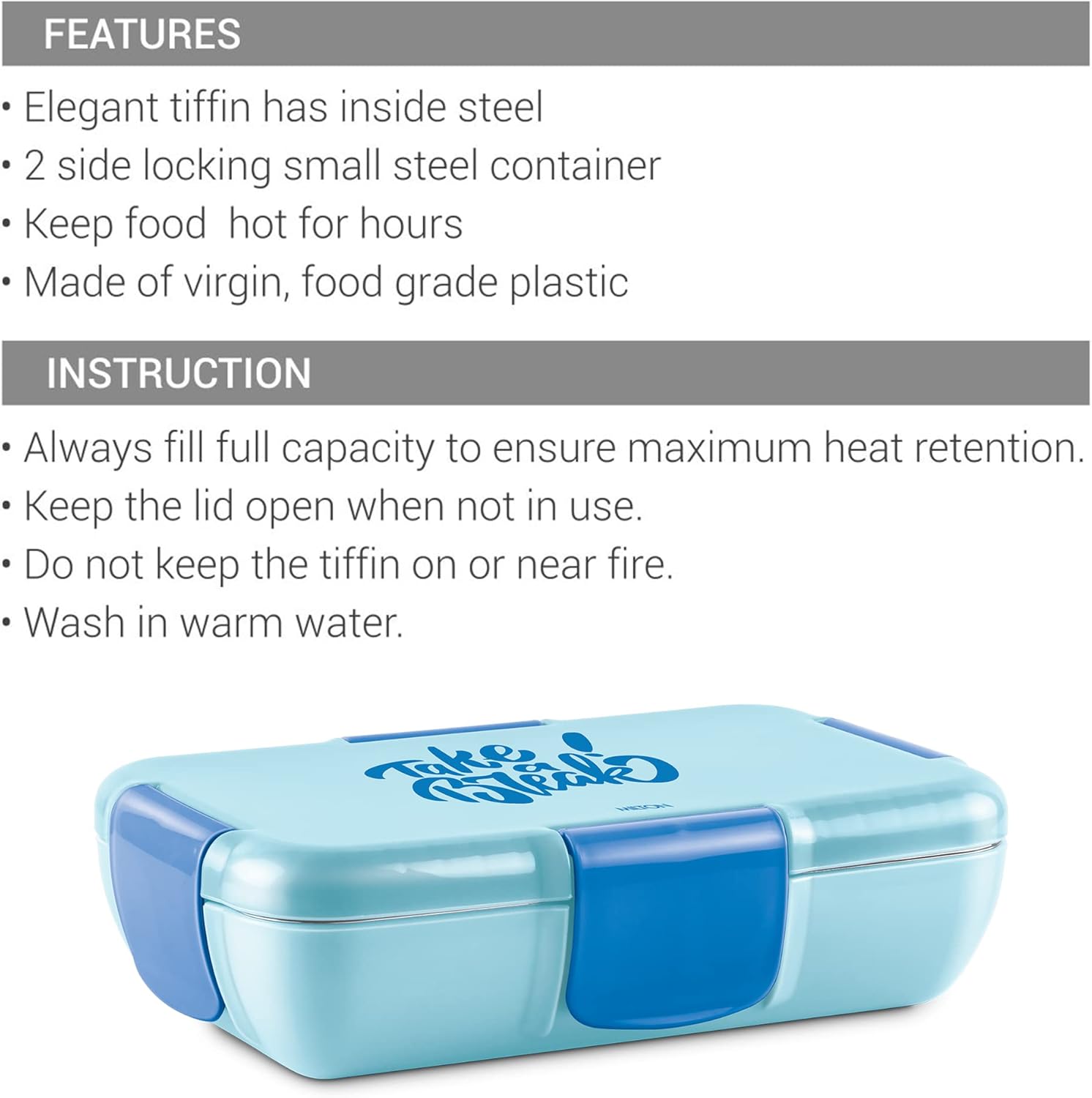 Milton Snap Lock Tiffin 800 ML view 5