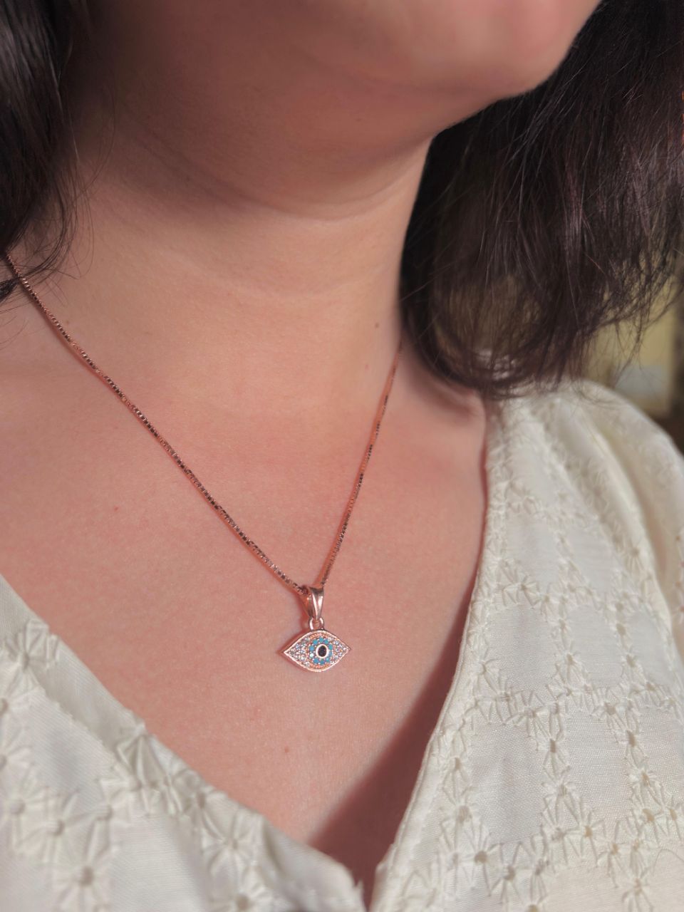 Evil Eye Pendant Chain  Necklace view 2