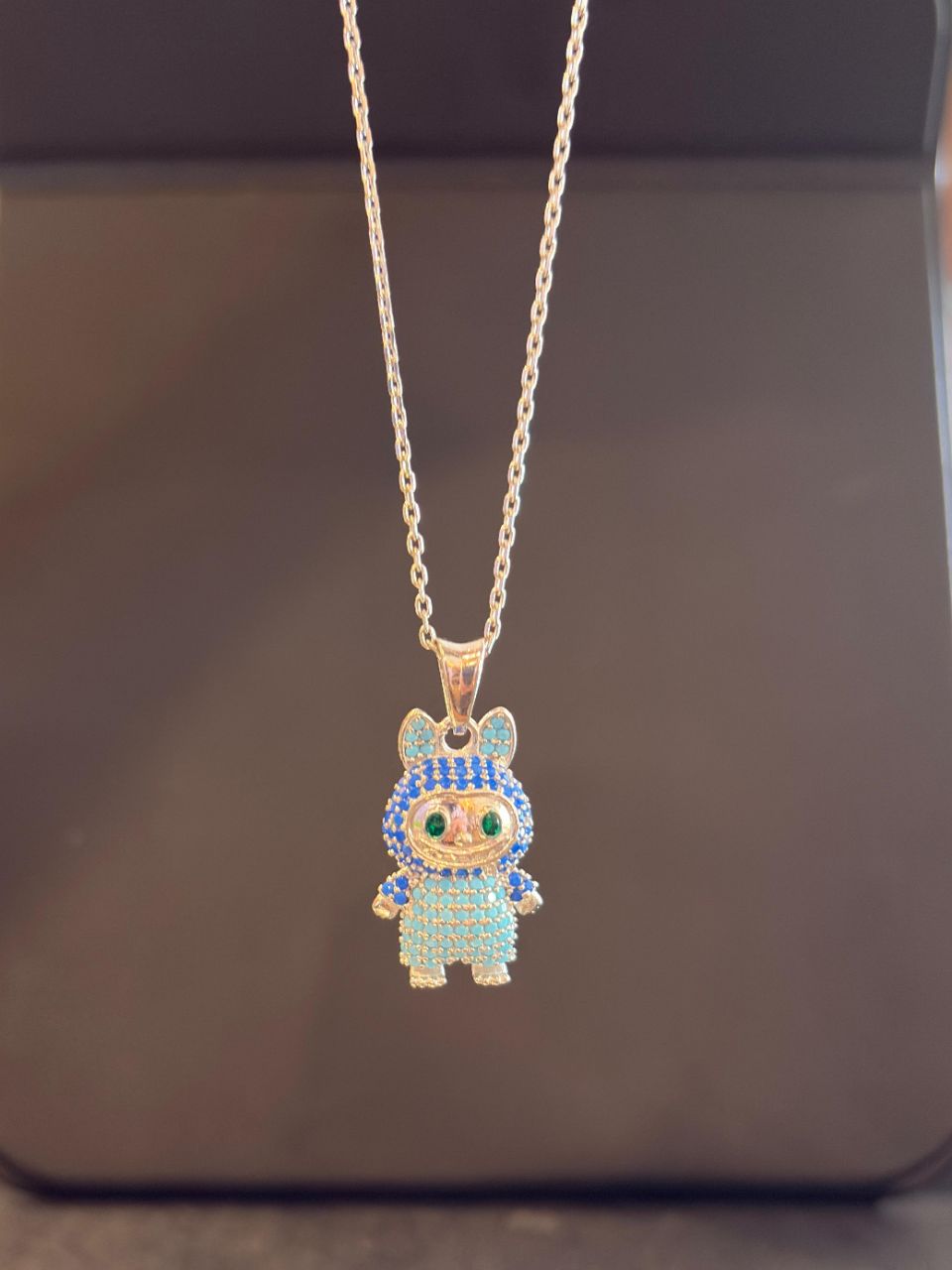 925 Silver Labubu Pendant view 2