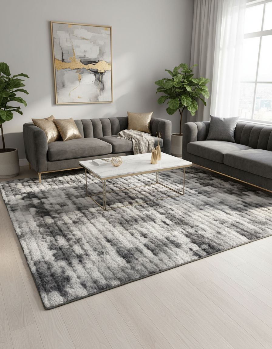 Rabbit Fur Carpet, size 5* 7 feet