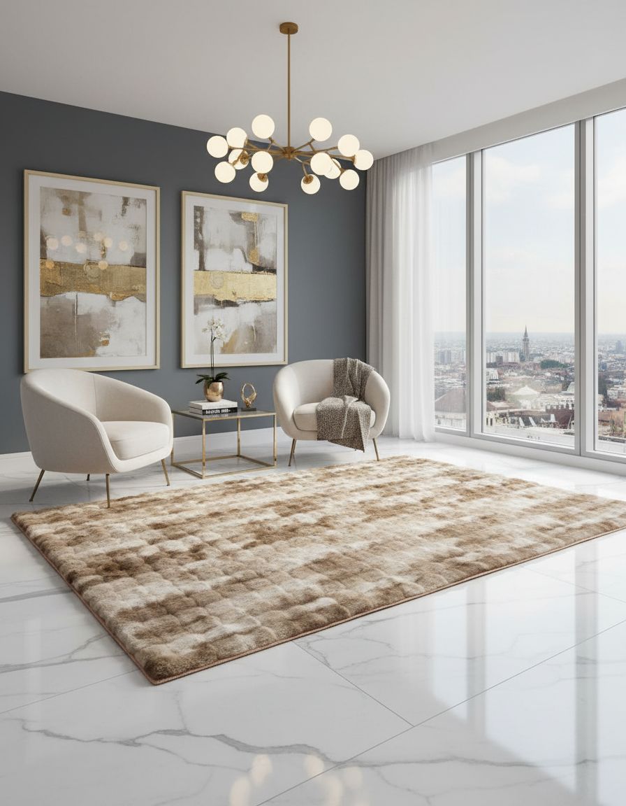 Rabbit Fur Carpet, size 5* 7 feet view 3