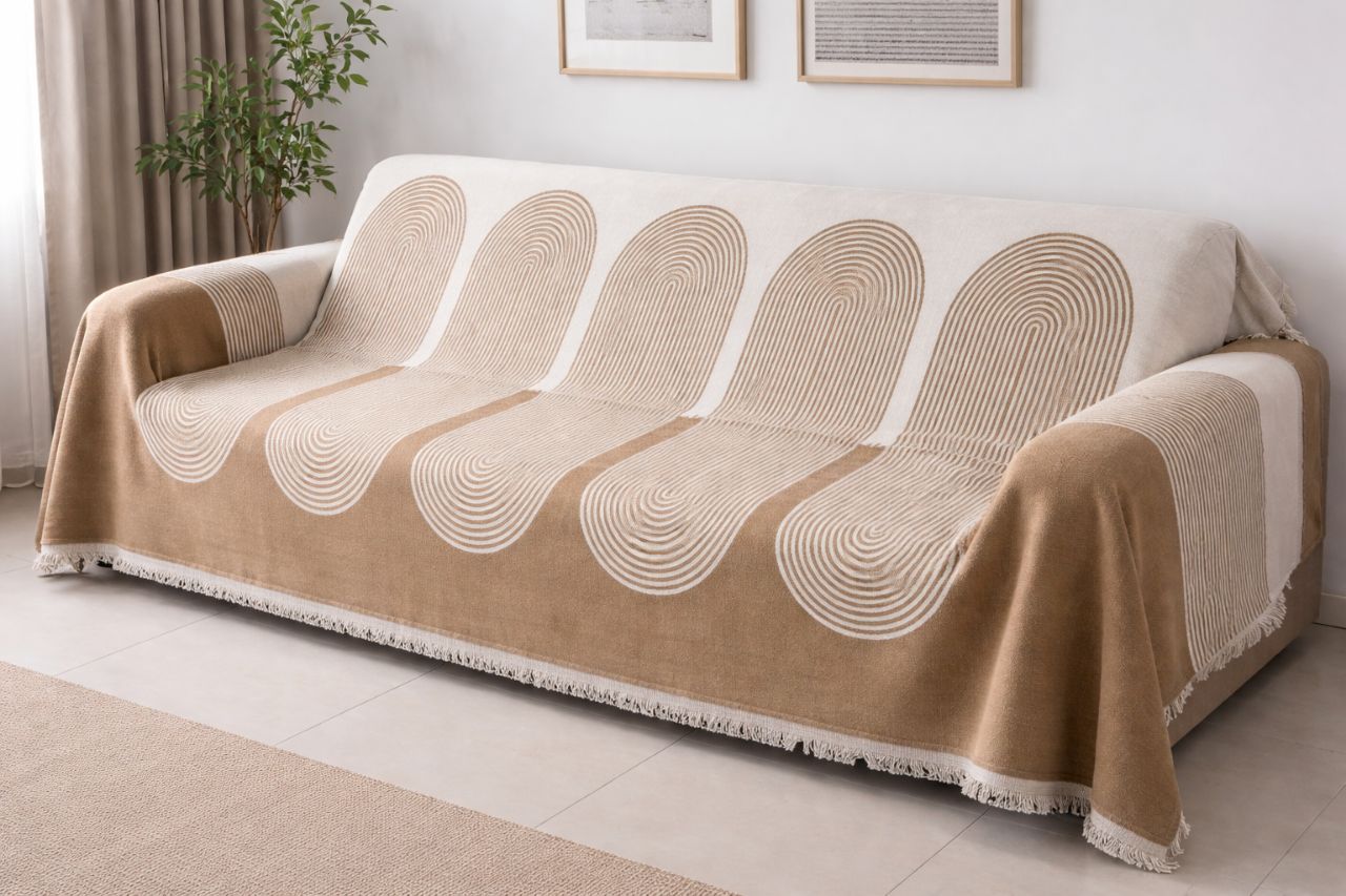 Imported Reversible Sofa Throw Cover view 2