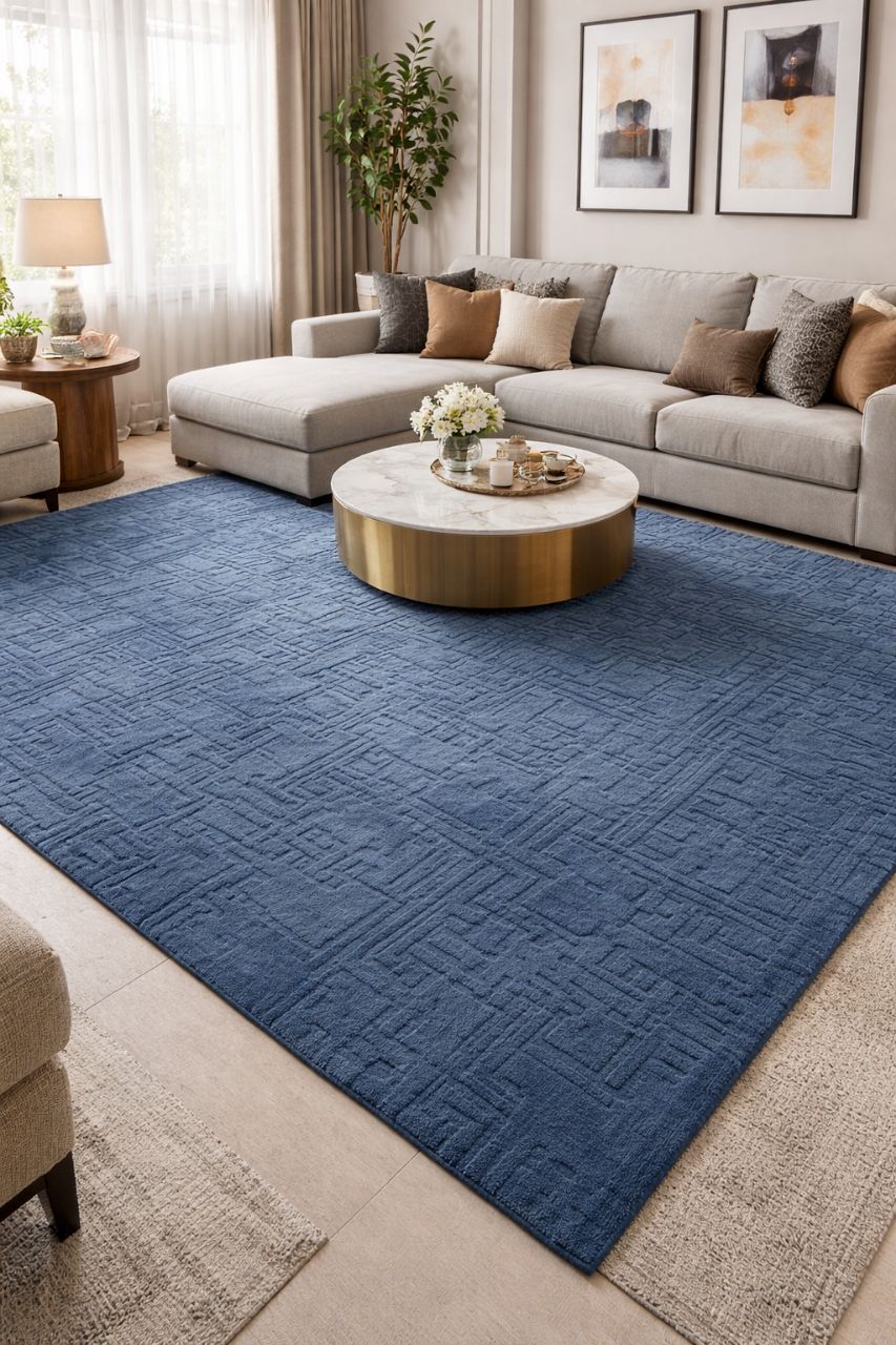 Rabbit Fur Embossing Carpet, size 6* 9 feet view 3