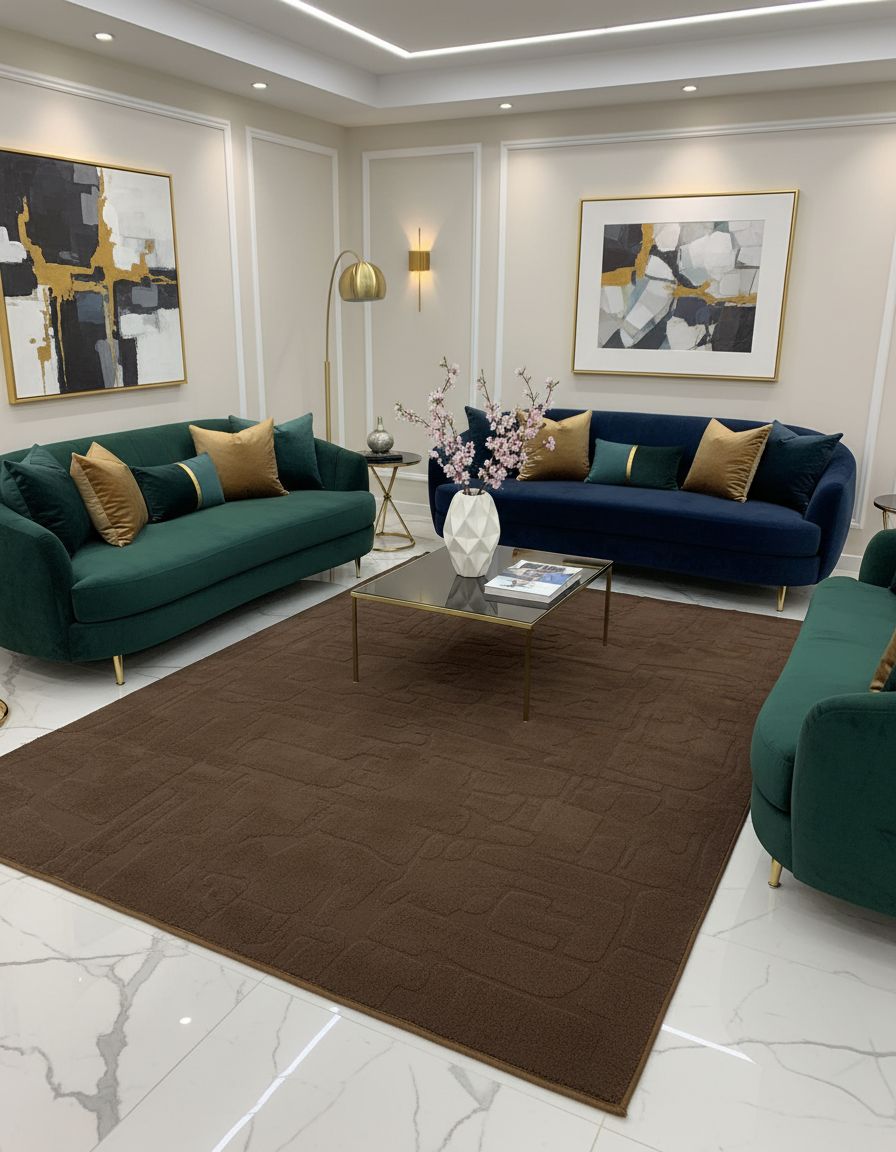 Rabbit Fur Embossing Carpet, size 6* 9 feet