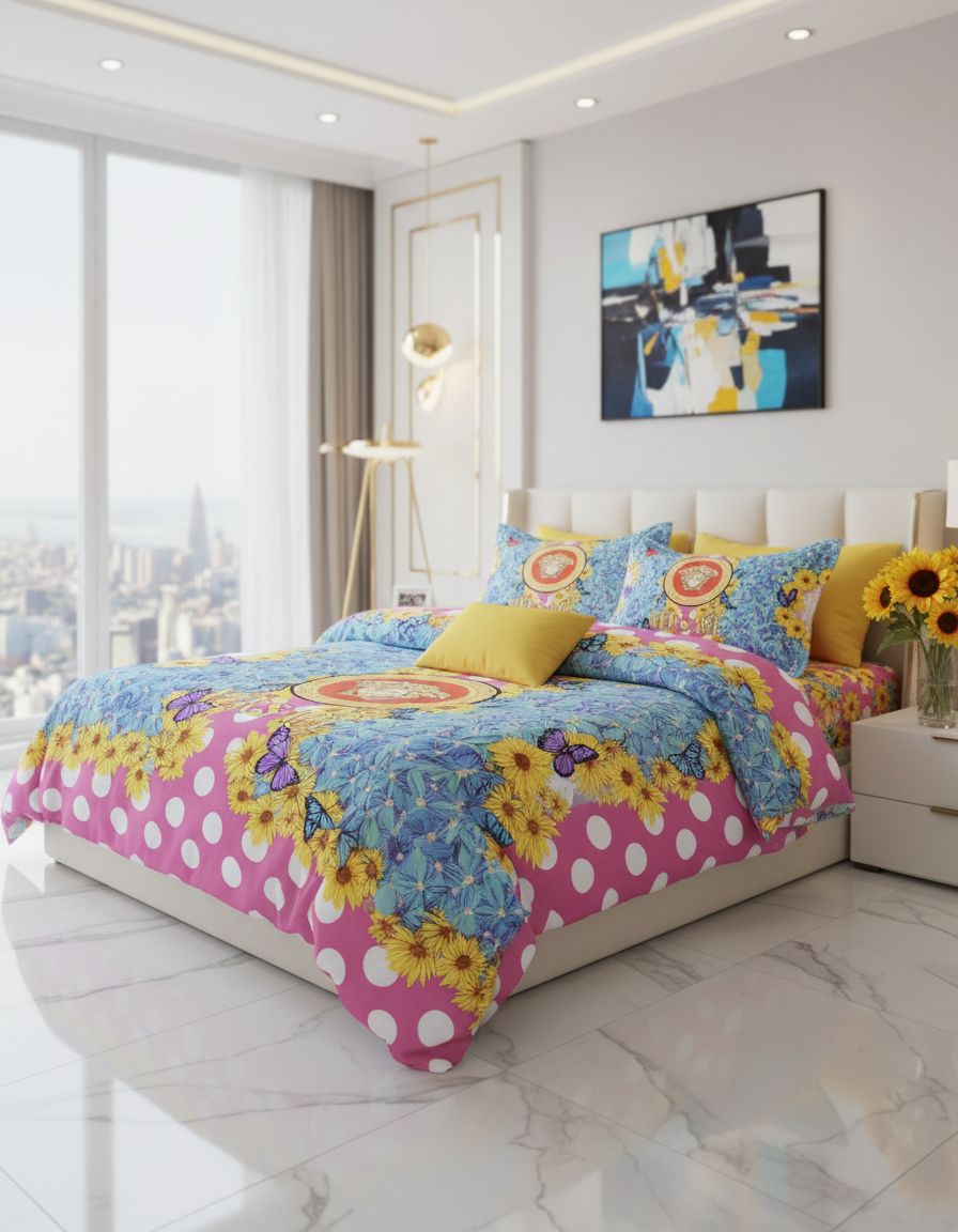 Brands Bed Sheet Set With 2pillow Cover King Size view 2