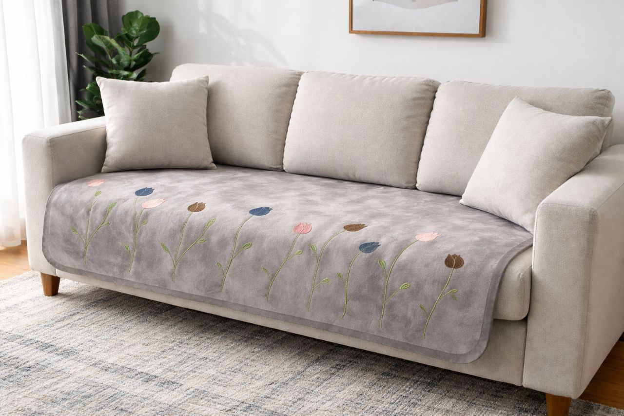 Embroidered Sofa Cover view 2