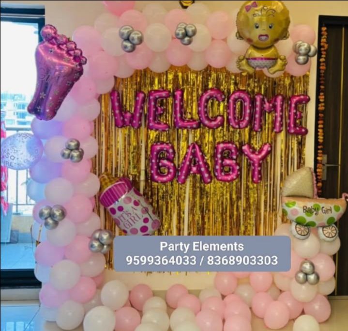 L Shape Welcome Baby Balloon Decoration