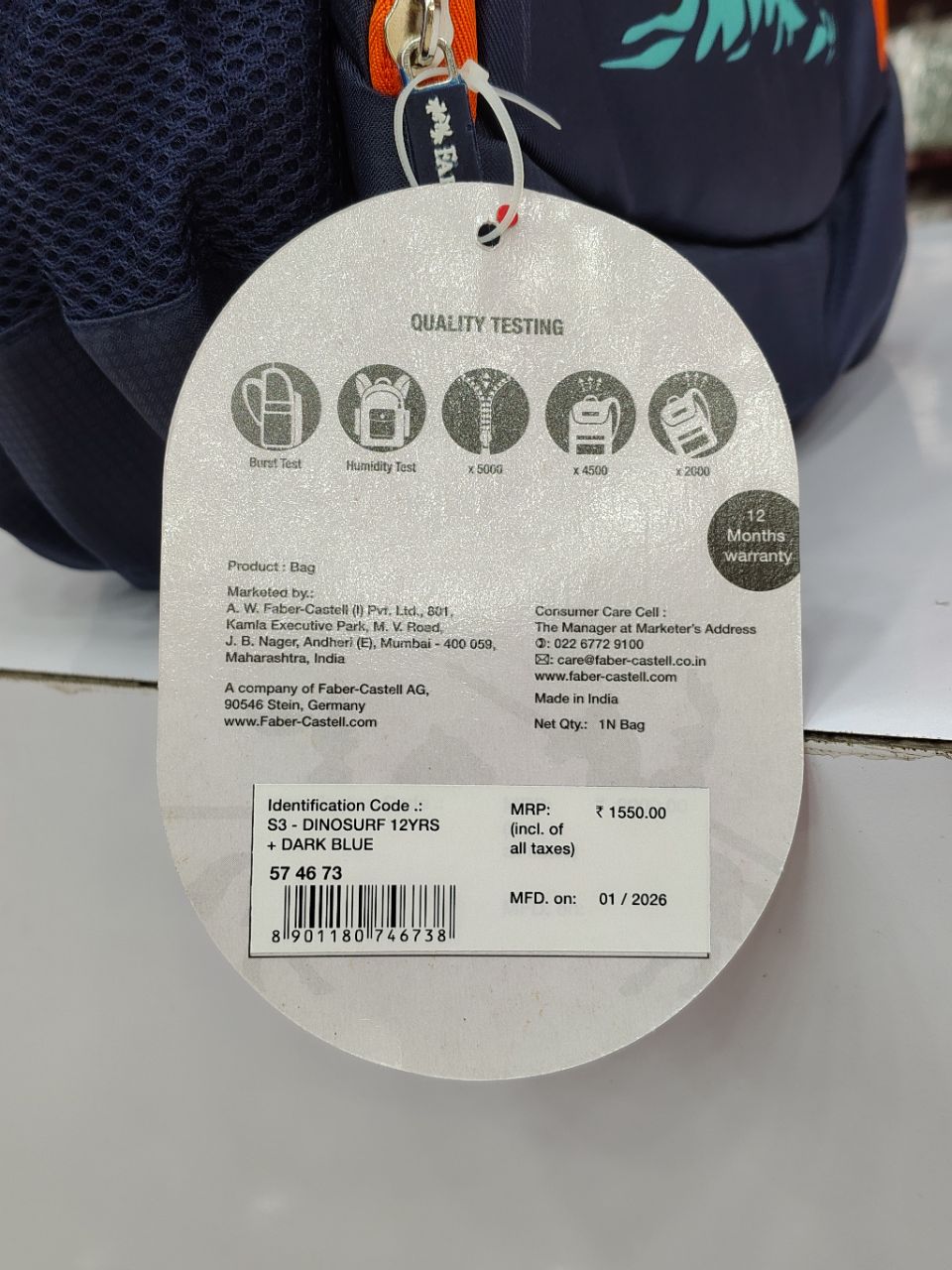 Fabre-Castell S3 Dinosurf 12yrs Dark Blue view 3
