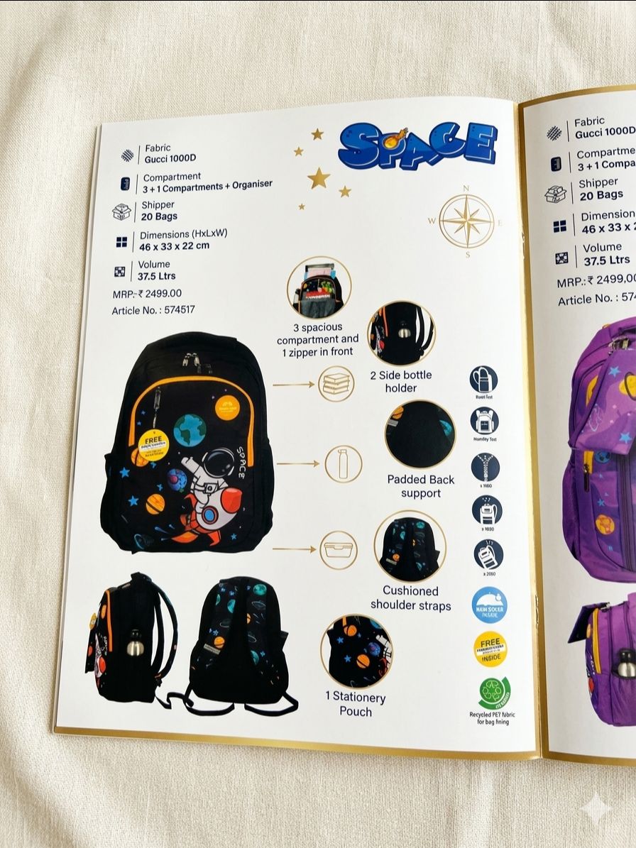 Farber-Castell Space Kids School Bag view 2