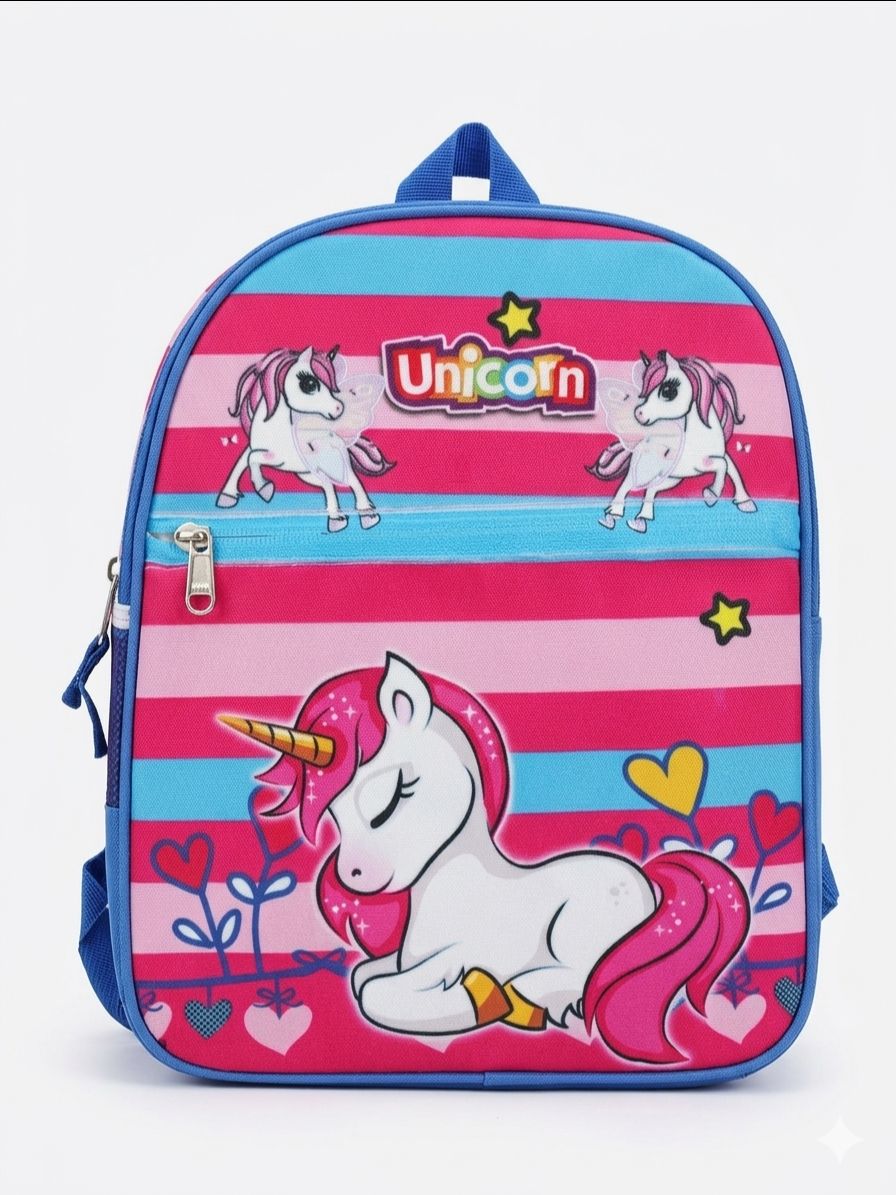 Unicorn Kids School Bag Pink 1 view 2