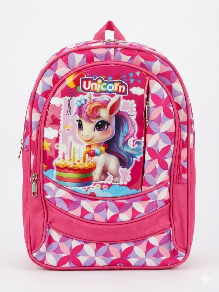Girls School Bag Unicorn Pink 799 view 2