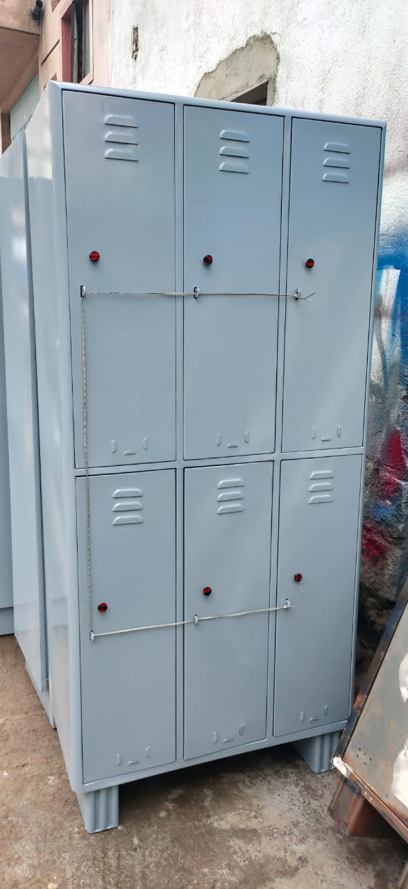 Wrought Iron Or Metal Storage Locker (6 Compartment )