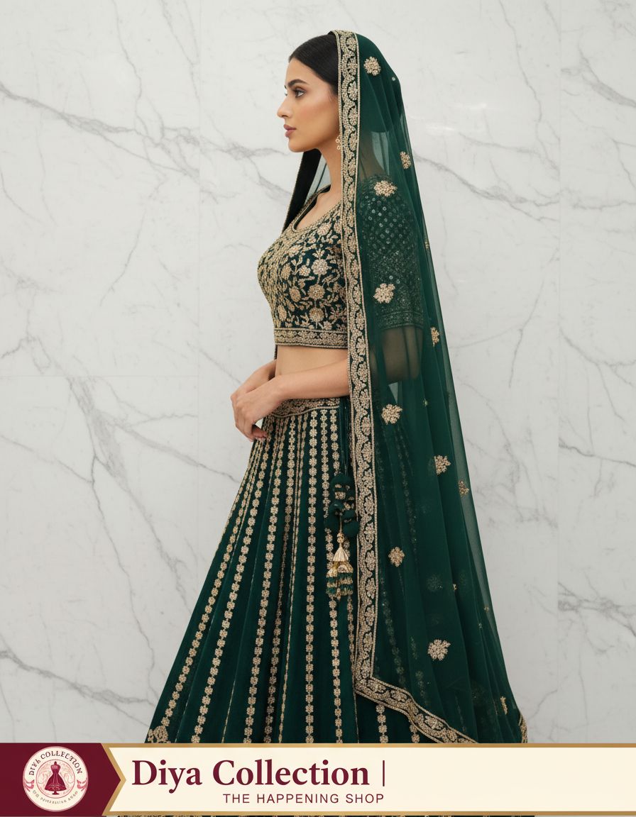 Embroidered Lehenga Set by Diya Collection view 7