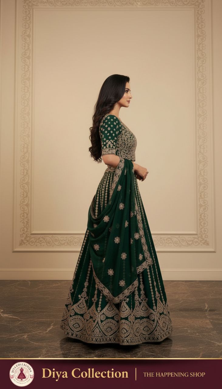 Embroidered Lehenga Set by Diya Collection view 4