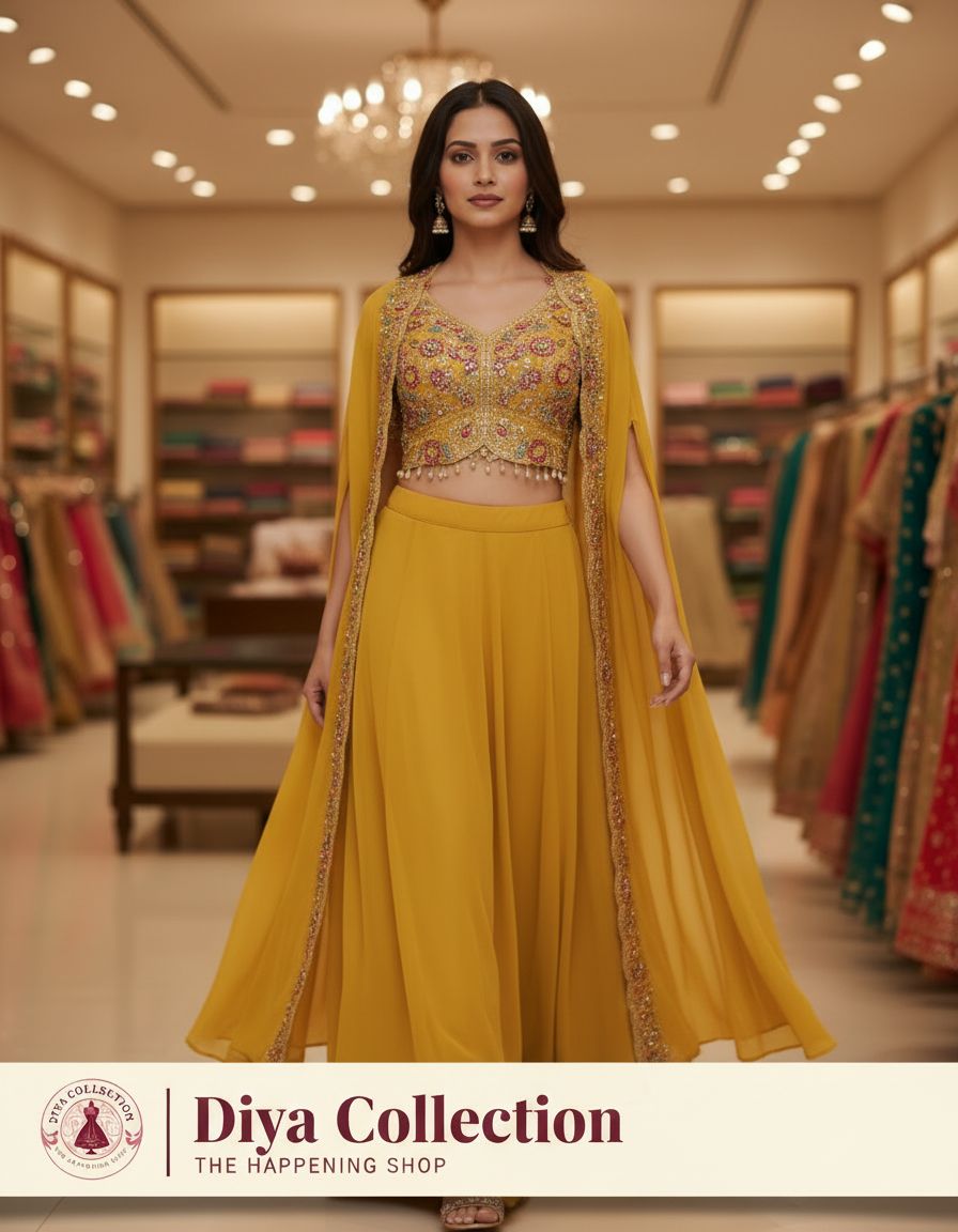 Embellished Yellow Ethnic Outfit - Diya Collection
