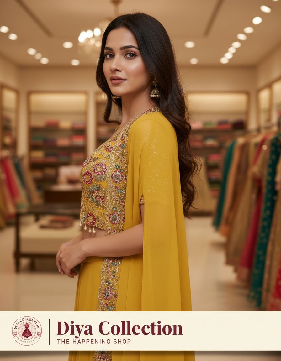 Embellished Yellow Ethnic Outfit - Diya Collection view 3