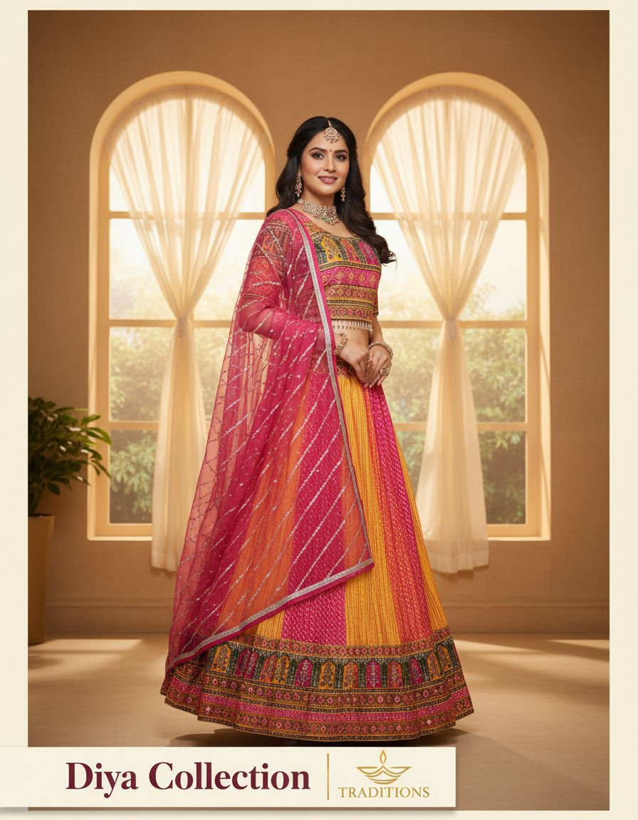 Traditional Ethnic Lehenga by Diya Collection
